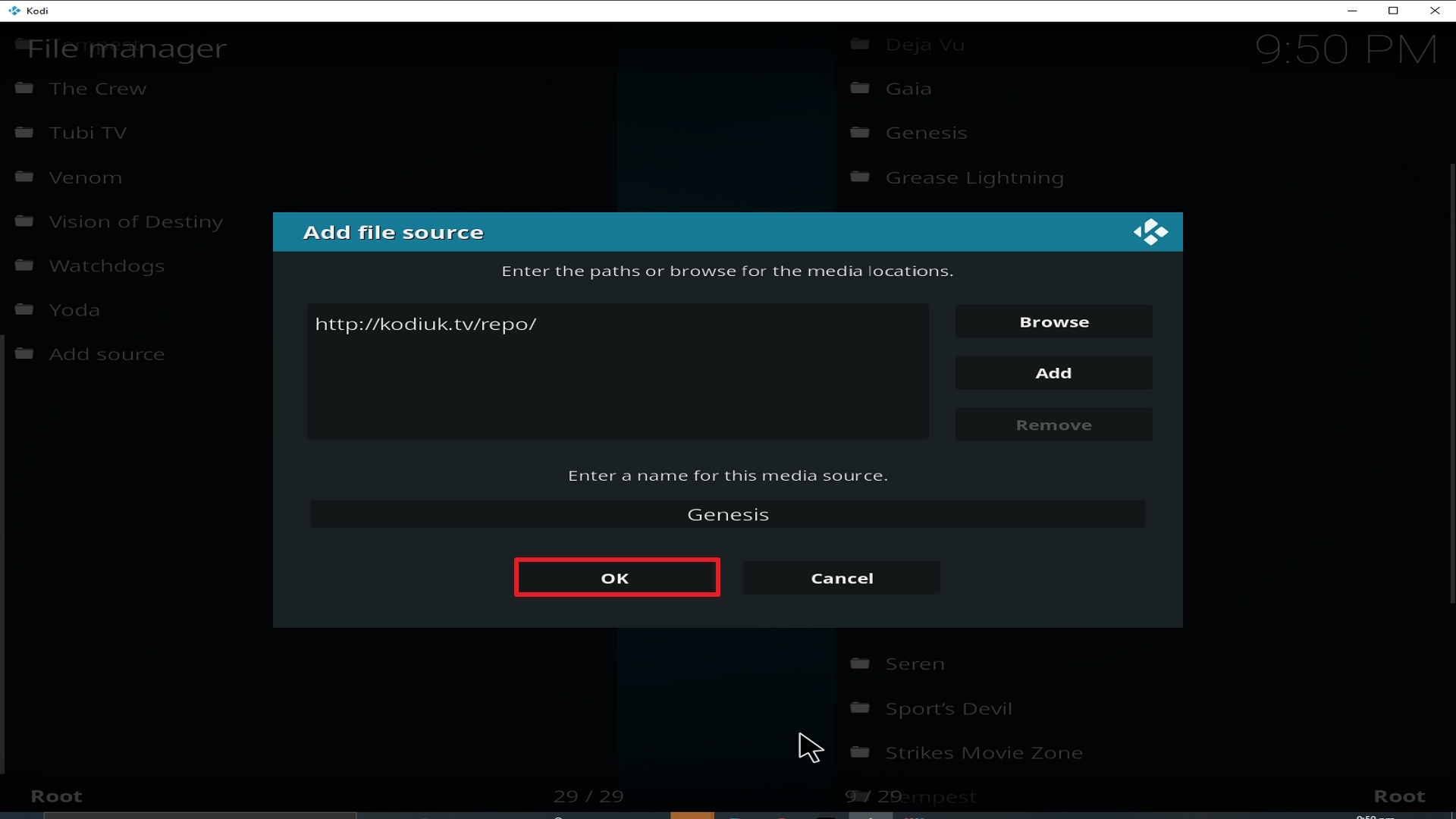 Step 14 Installing Genesis addon on Kodi