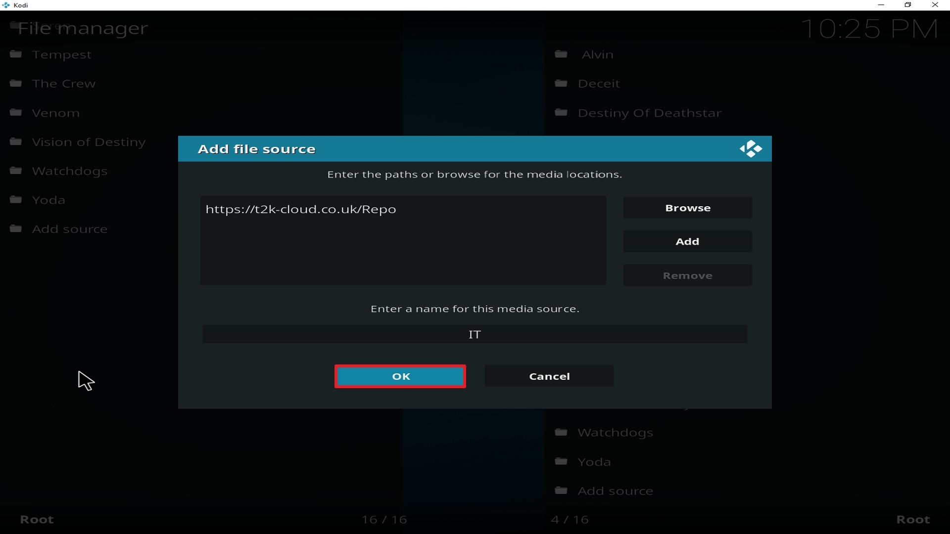 Step 14 Installing IT addon on Kodi