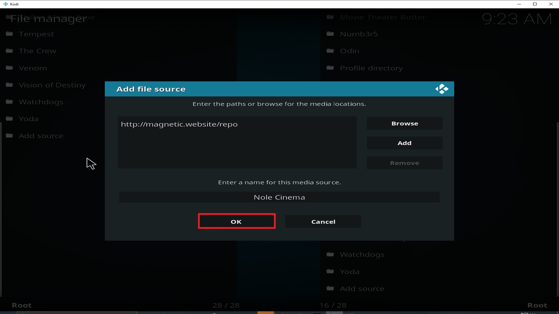 Step 14 Installing Nole Cinema addon on Kodi