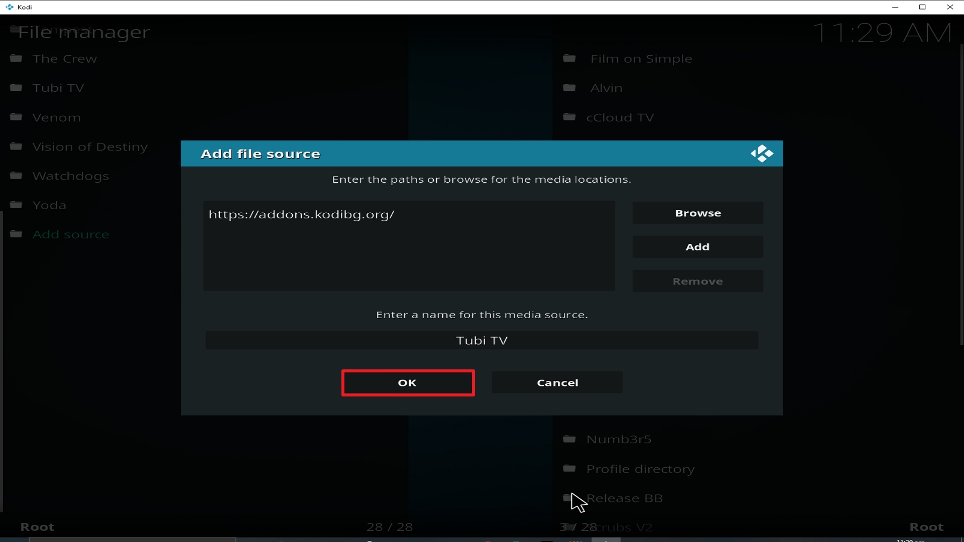Step 14 Installing Tubi TV addon on Kodi