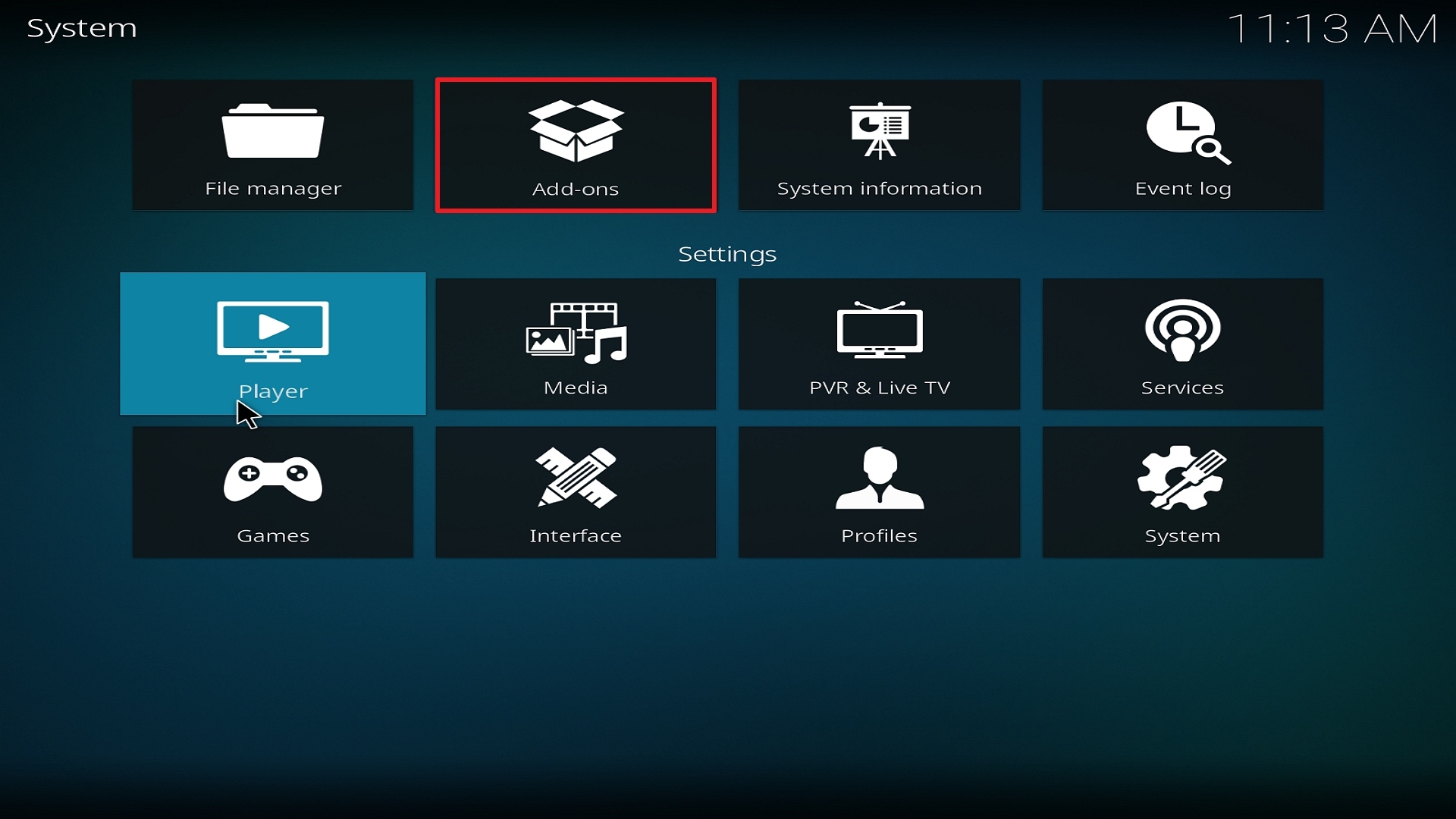Step 15 Installing Tempest on Kodi