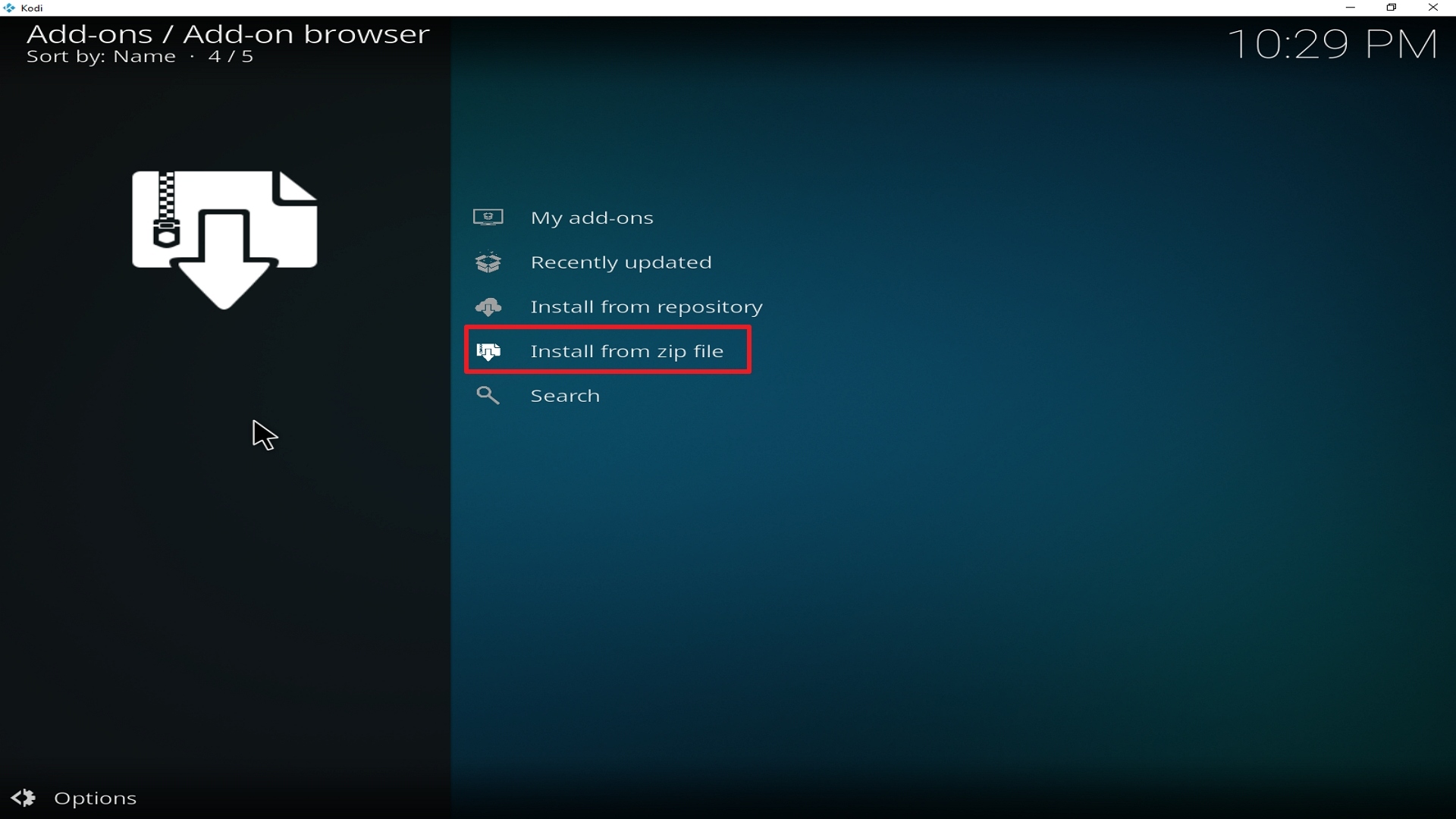 Step 16 Installing IT addon on Kodi