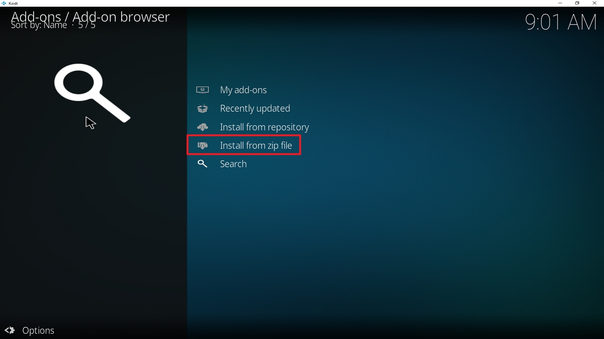 Step 16 Installing Loki addon on Kodi