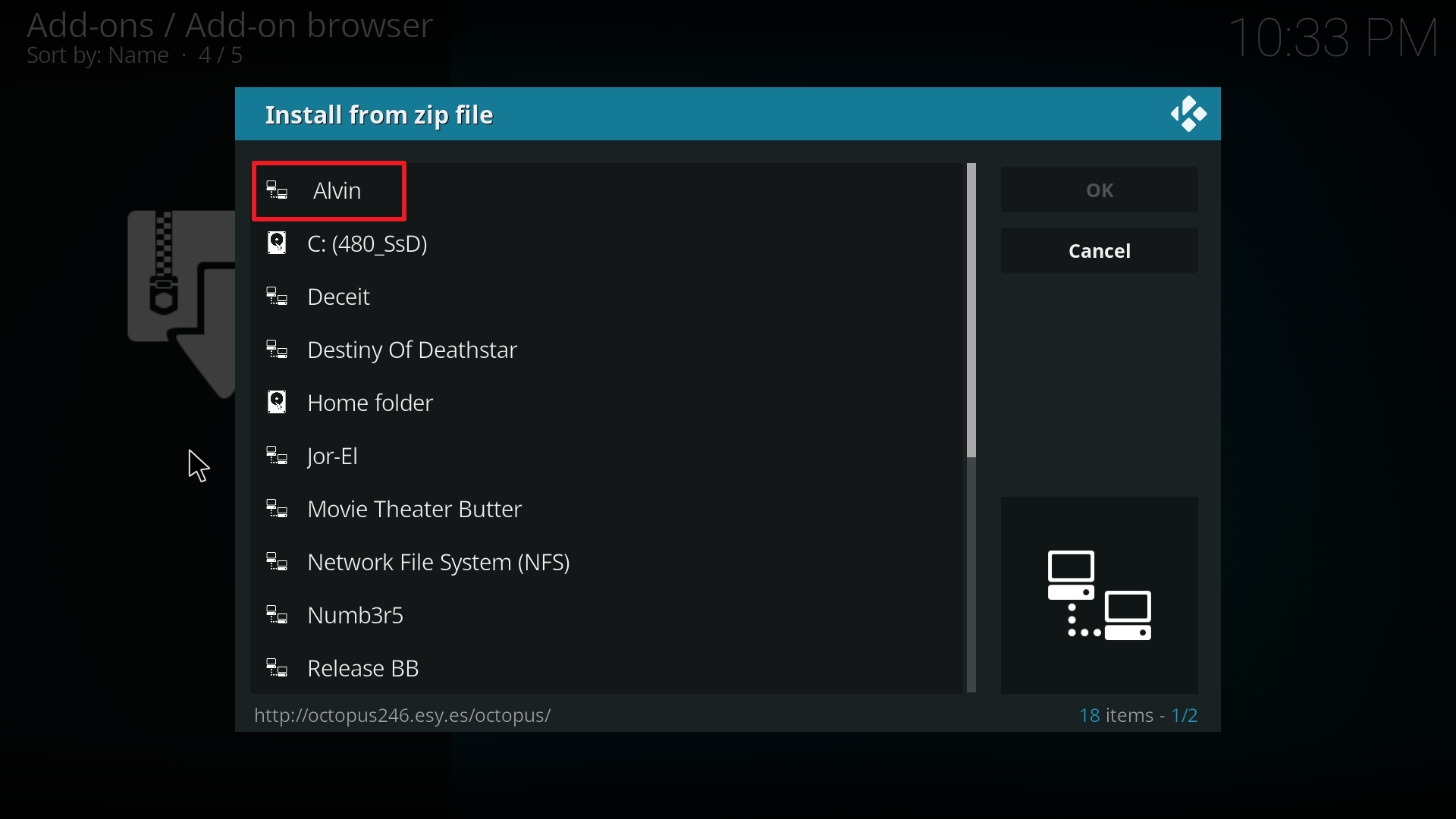 Step 17 Installing Alvin addon on Kodi