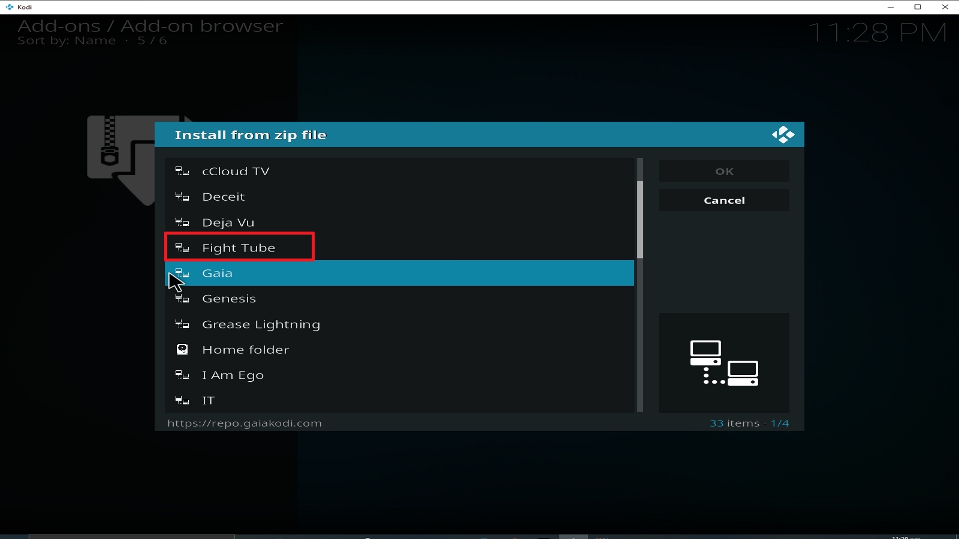 Step 17 Installing Fight Tube addon on Kodi