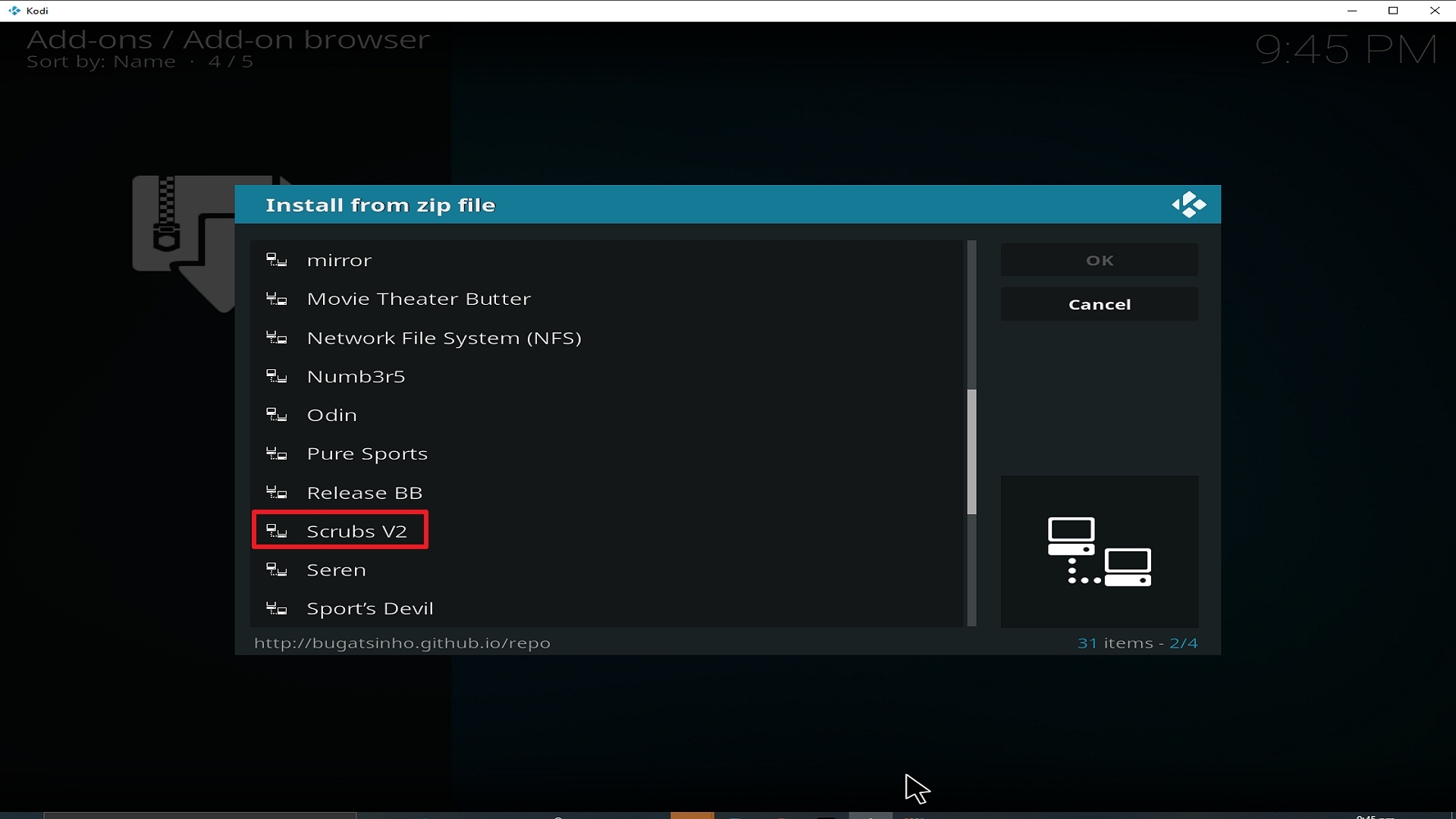 Step 17 Installing Scrubs V2 addon on Kodi
