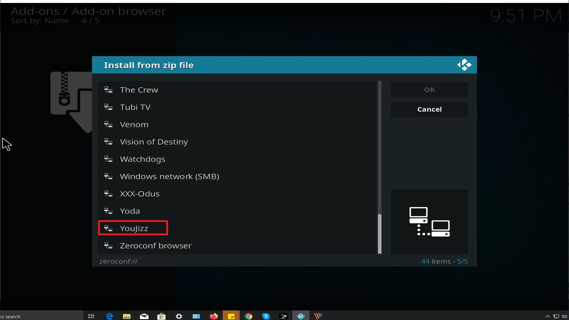 Step 17 Installing Youjizz addon on Kodi
