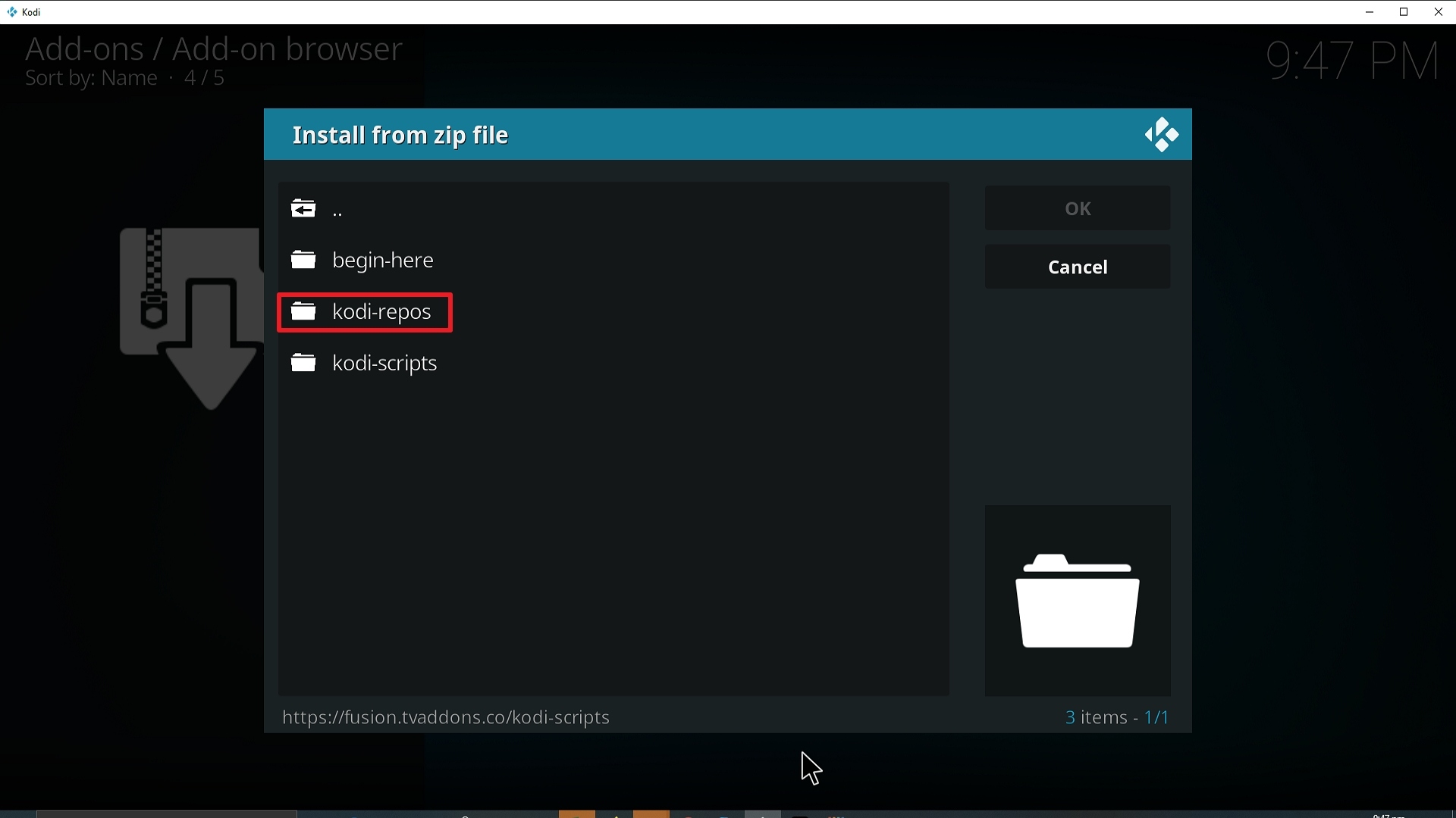 Step 18 Installing Adult Hideout Kodi addon on Kodi