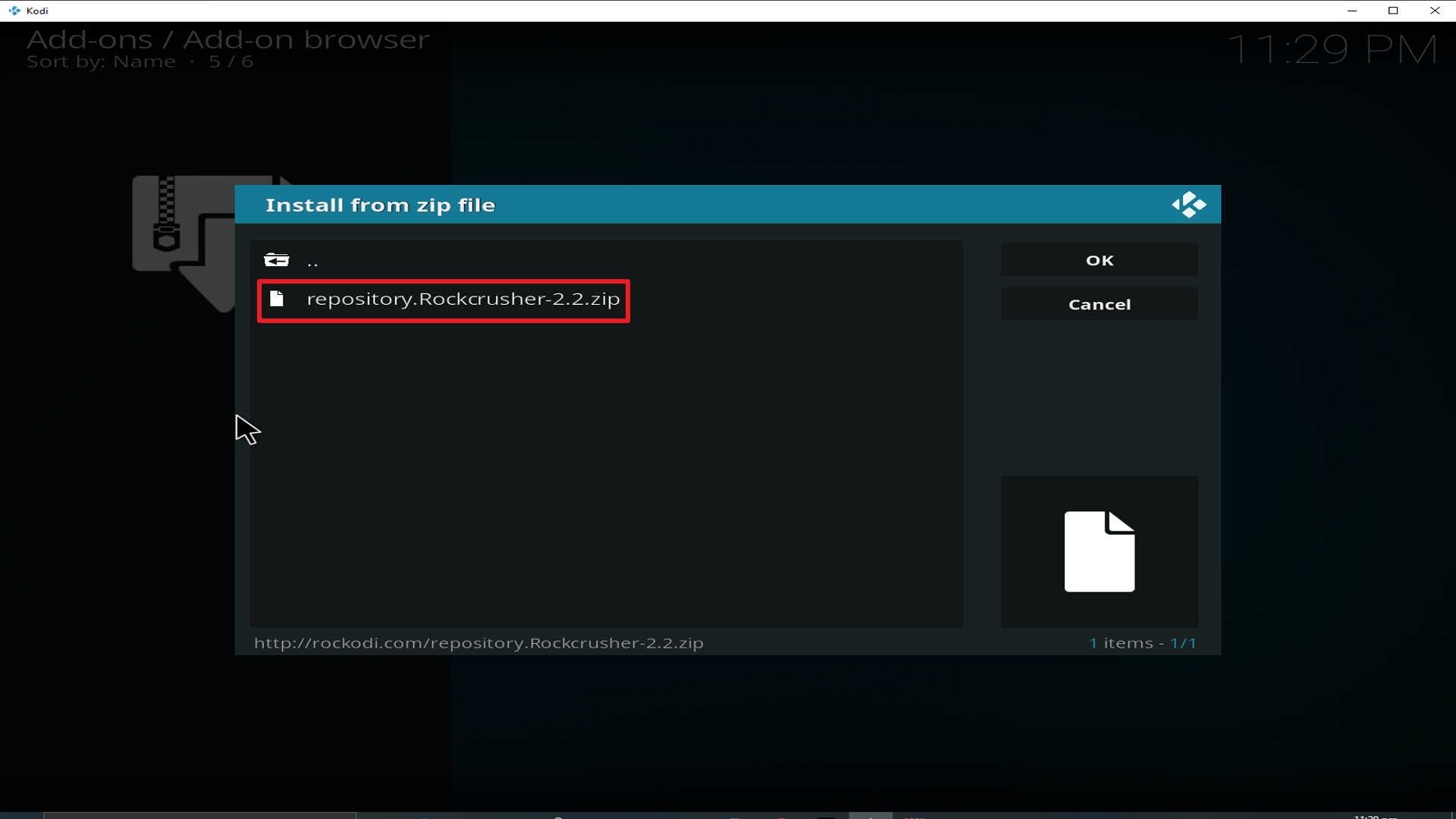 Step 18 Installing Fight Tube addon on Kodi
