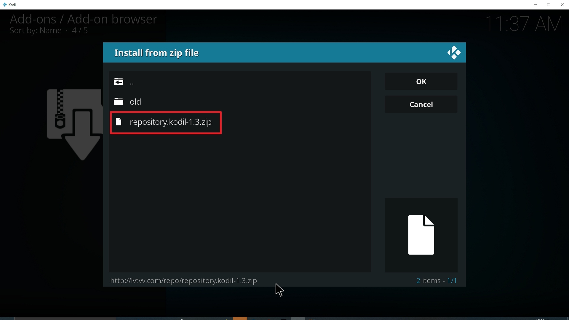 Step 18 Installing Sports World addon on Kodi