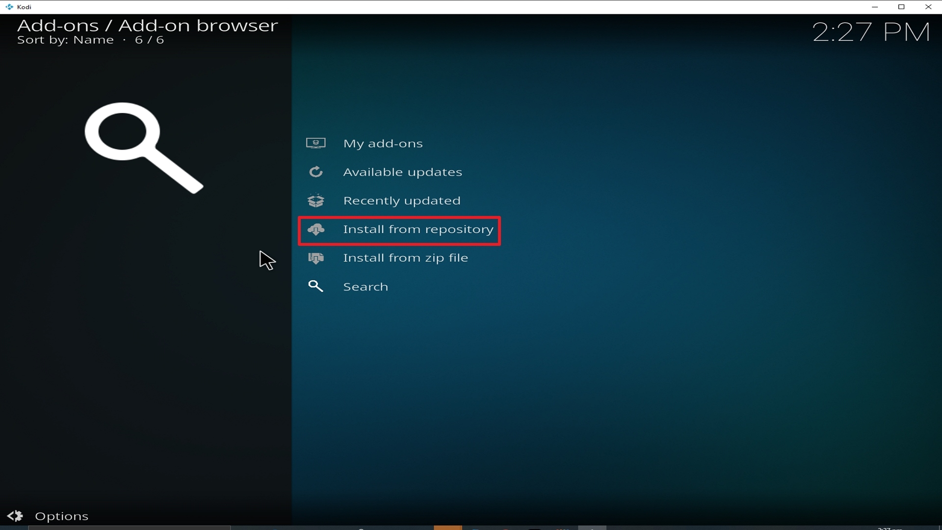 Step 19 Installing Grease Lightning addon on Kodi