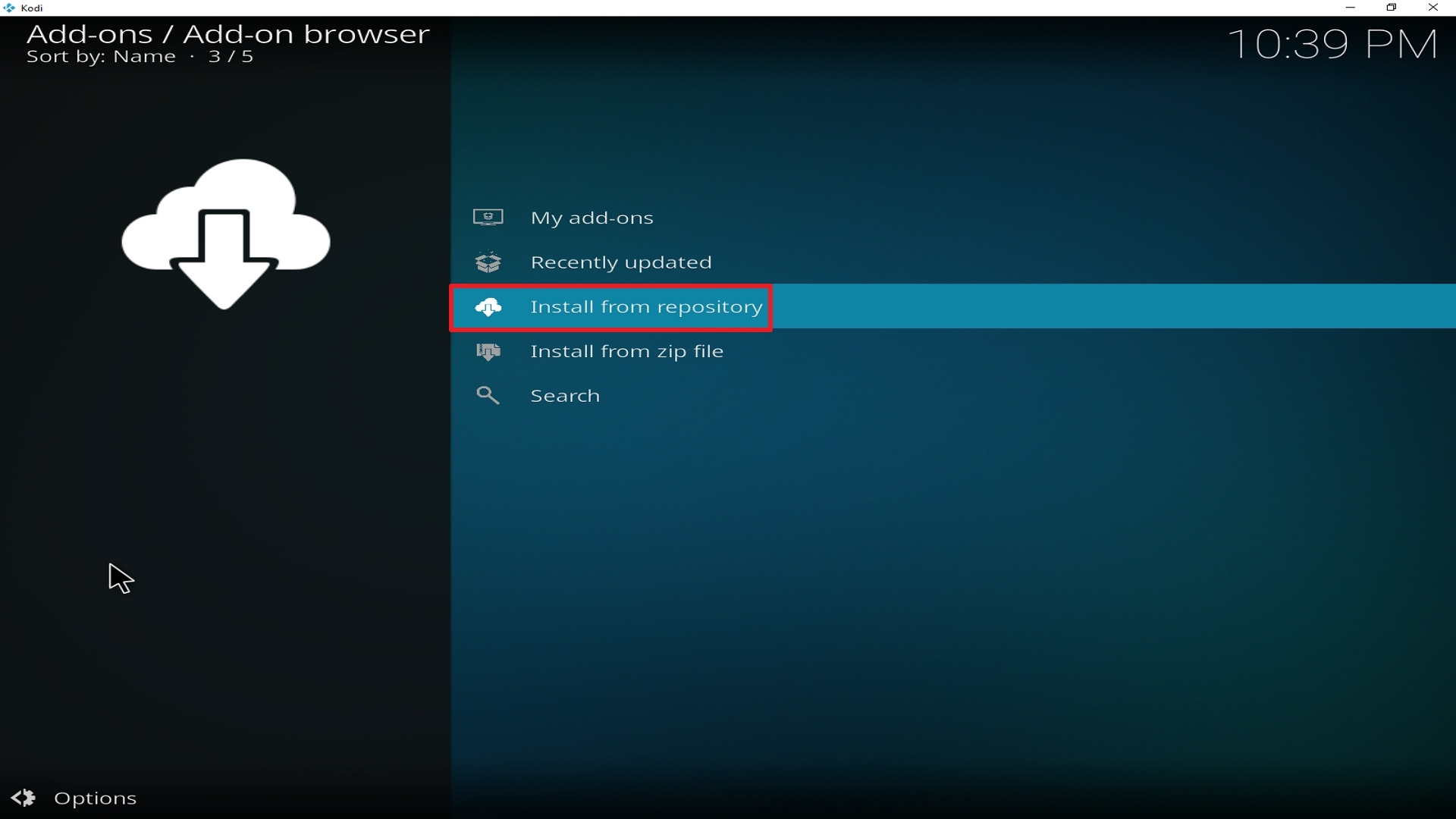 Step 19 Installing IT addon on Kodi