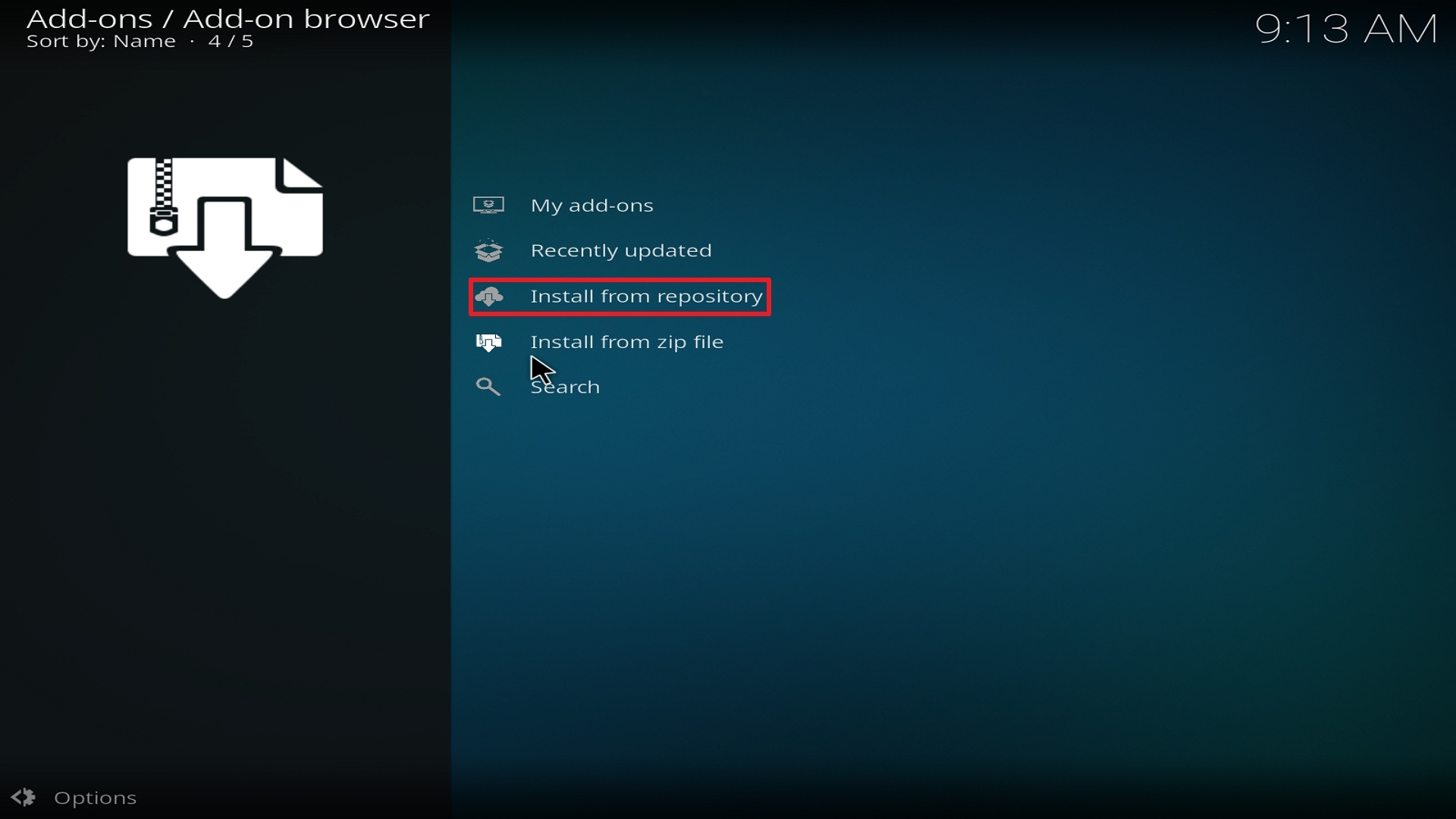 Step 19 Installing Movie Theater Butter addon on Kodi
