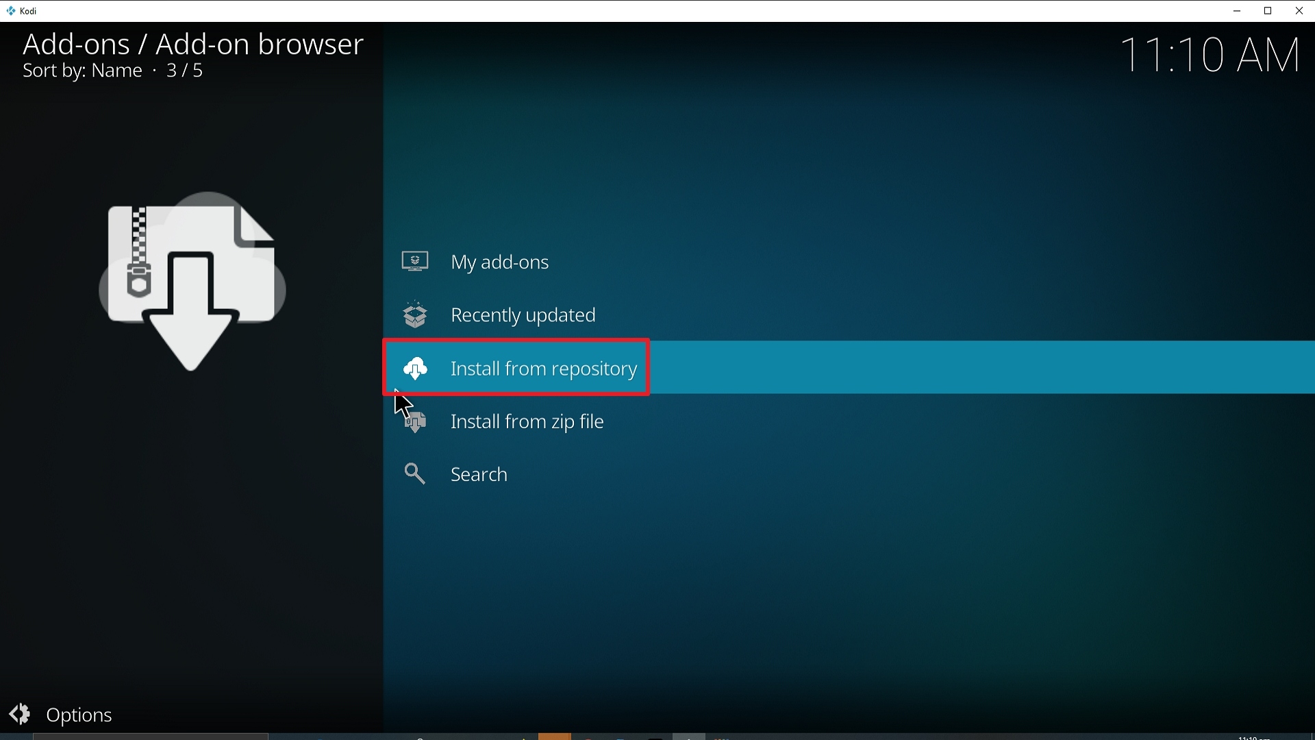 Step 19 Installing Rising Tides addon on Kodi