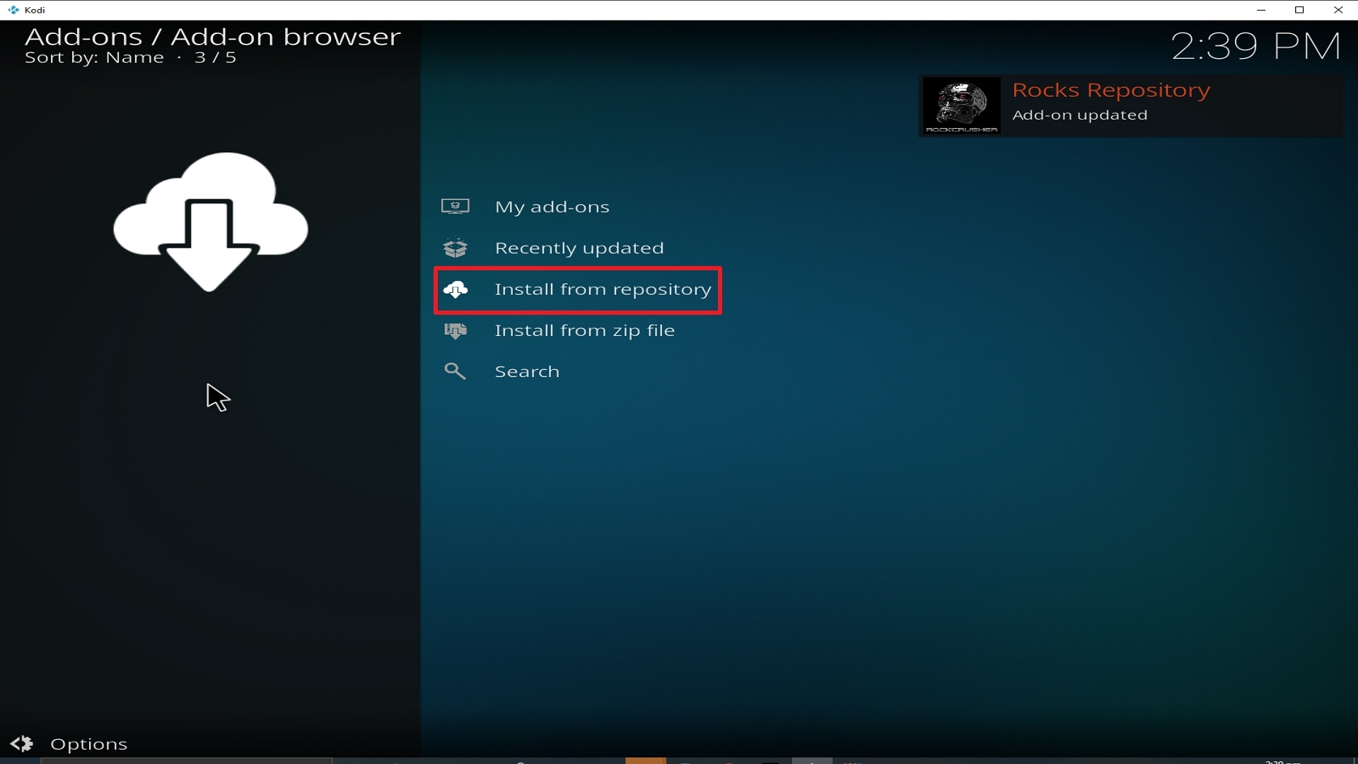 Step 19 Installing Strikes Movie Zone addon on Kodi