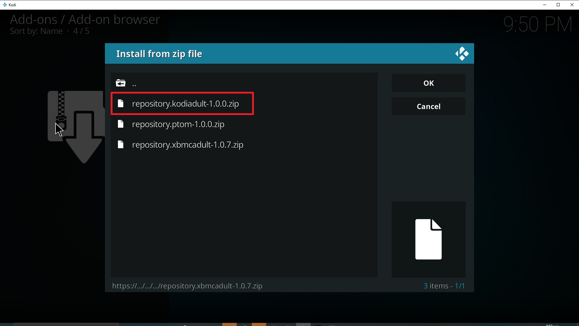 Step 20 Installing Adult Hideout Kodi addon on Kodi