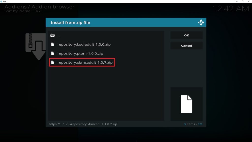Step 20 Installing Empflix Kodi addon on Kodi