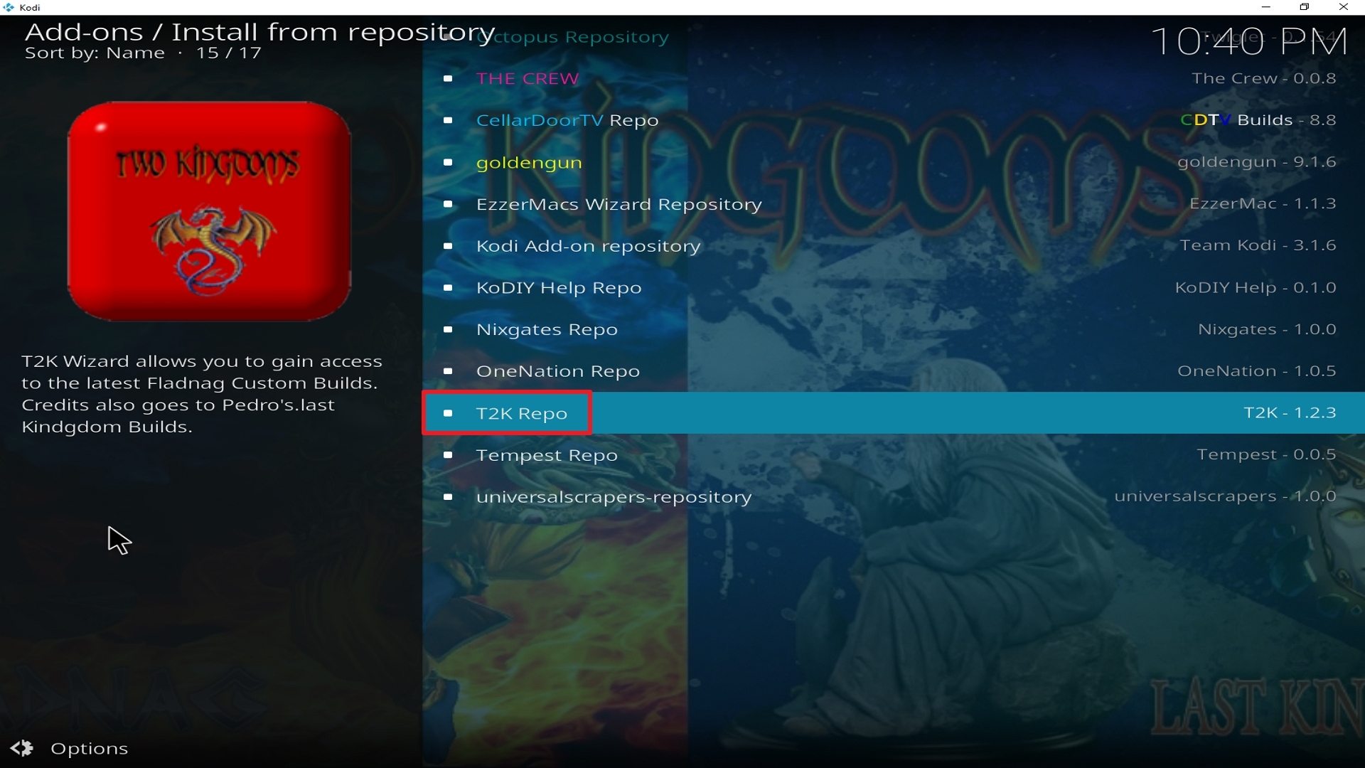 Step 20 Installing IT addon on Kodi