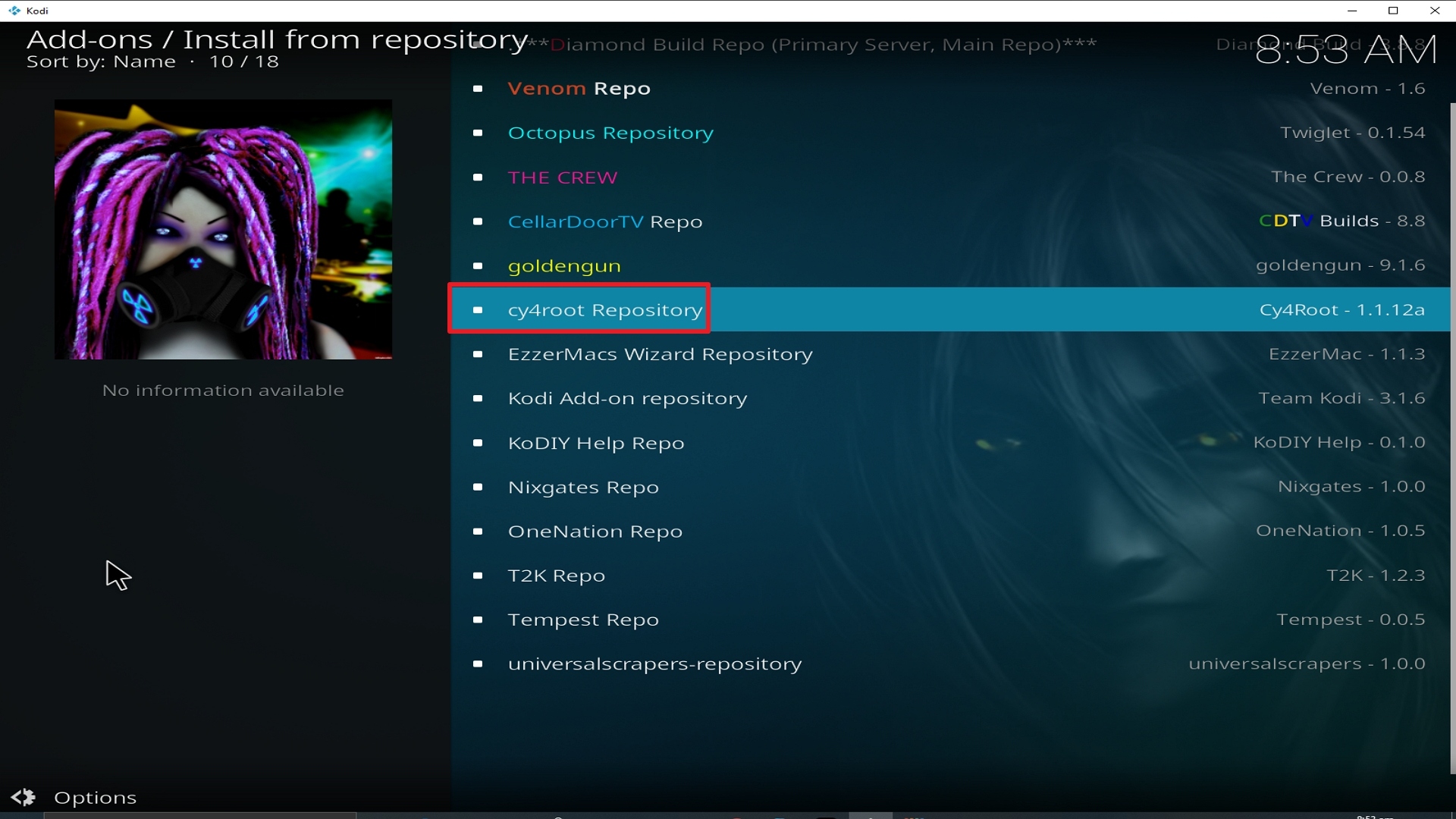 Step 20 Installing Mirror addon on Kodi