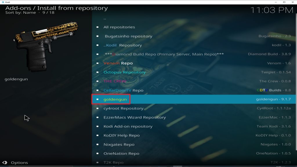 Step 20 Installing Odin addon on Kodi