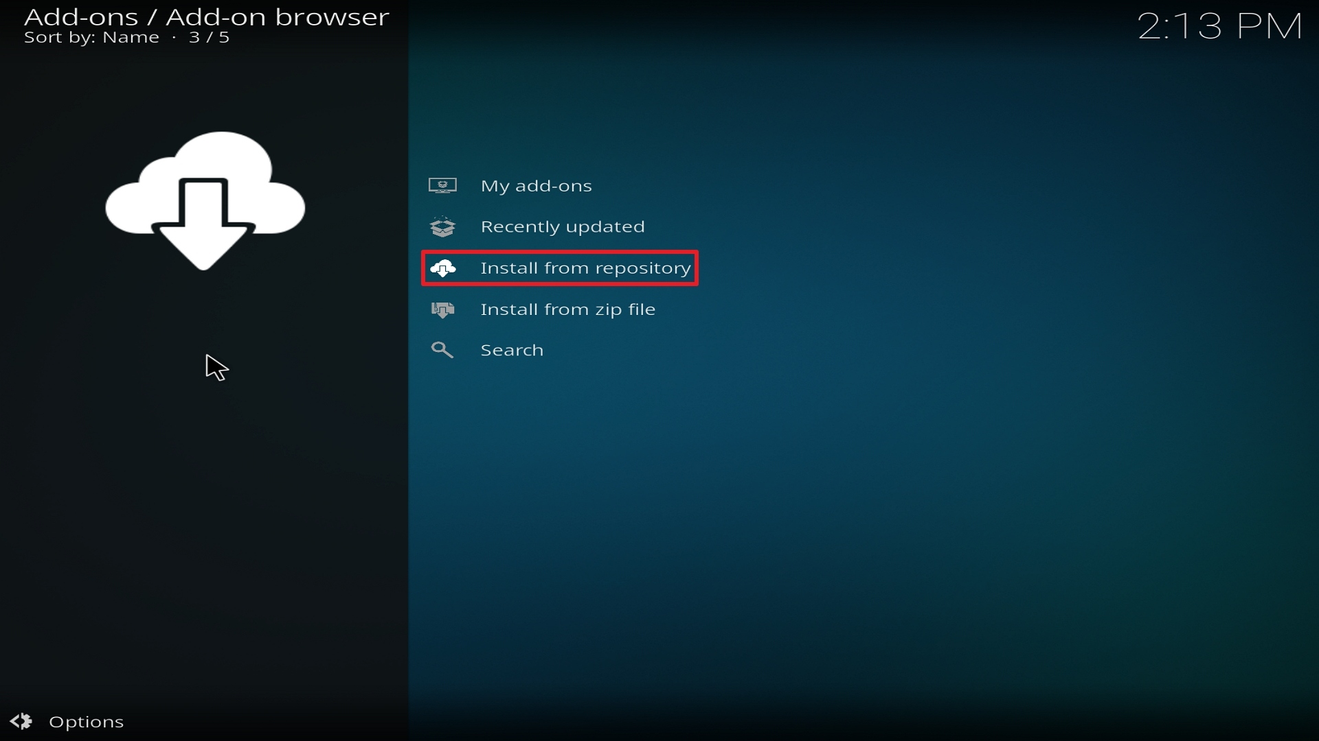 Step 19 Installing Tempest on Kodi