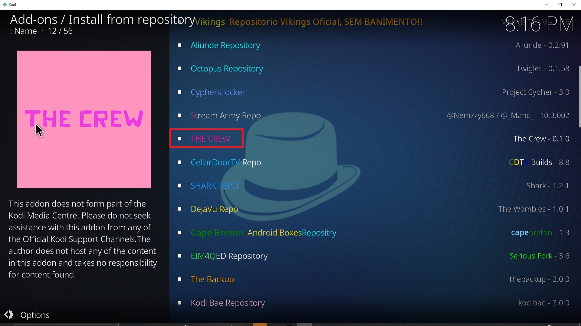 Step 20 Installing Vision of Destiny addon on Kodi
