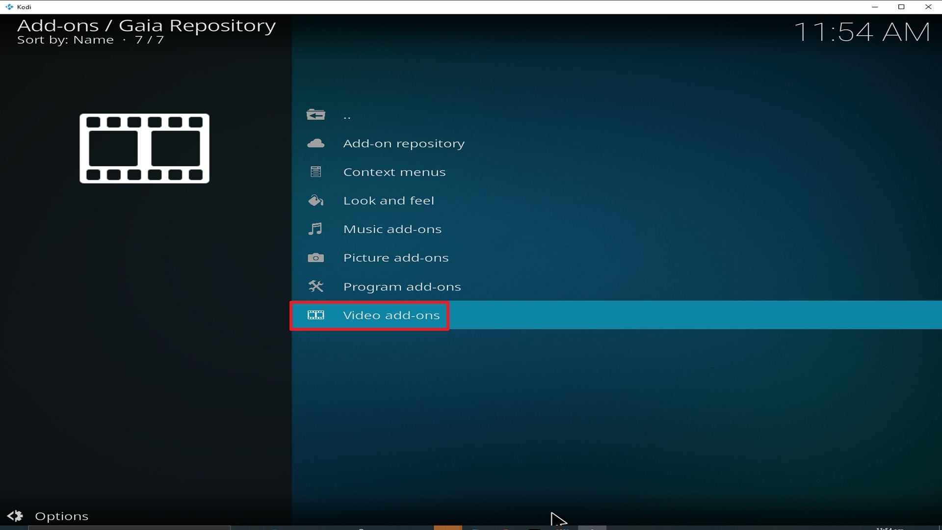 Step 21 Installing Gaia addon on Kodi