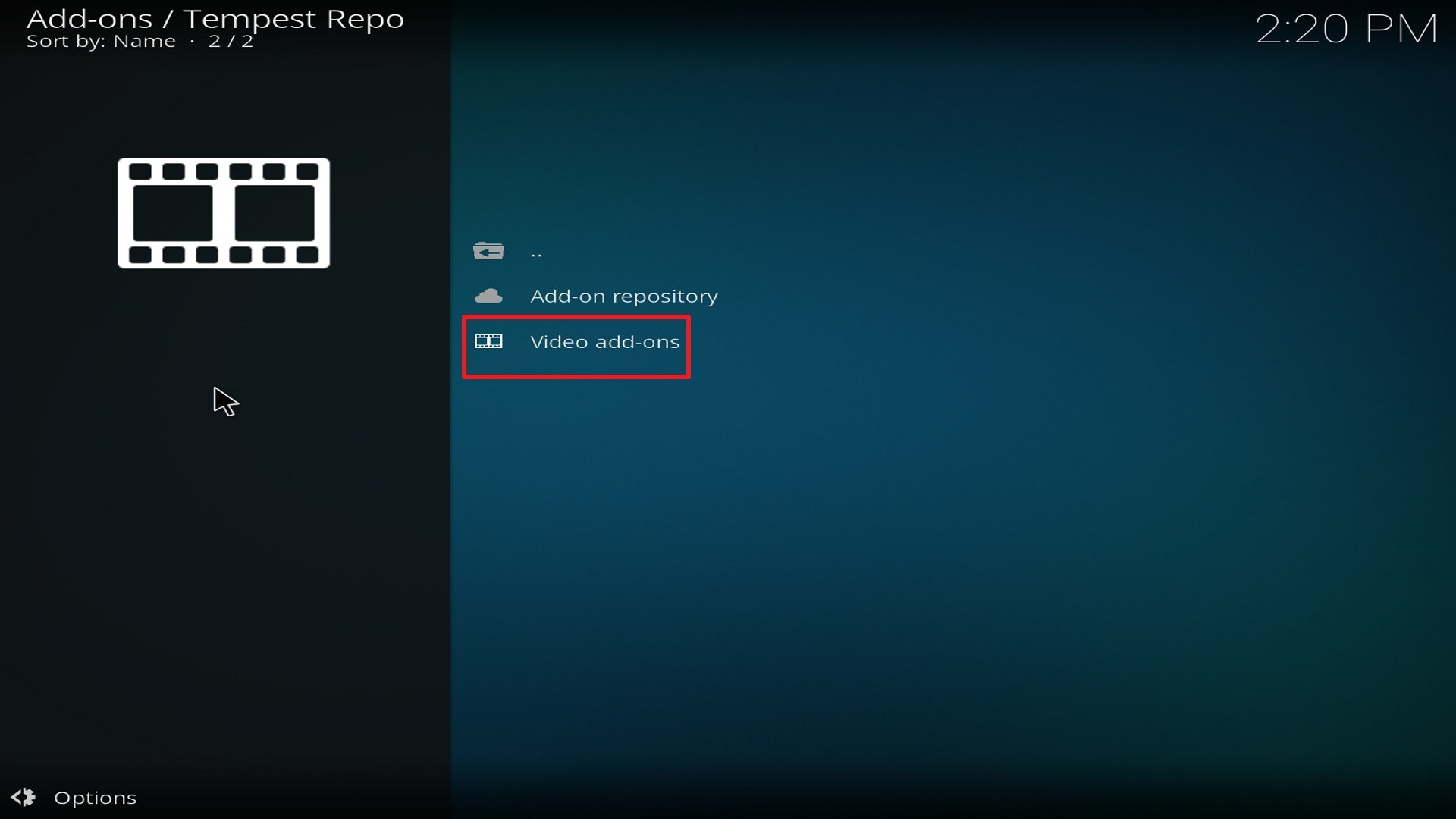 Step 21 Installing Tempest on Kodi