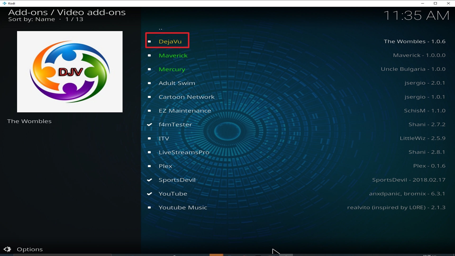 Step 22 Installing Deja Vu addon on Kodi