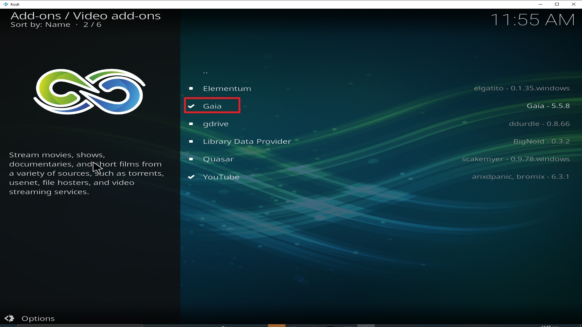 Step 22 Installing Gaia addon on Kodi