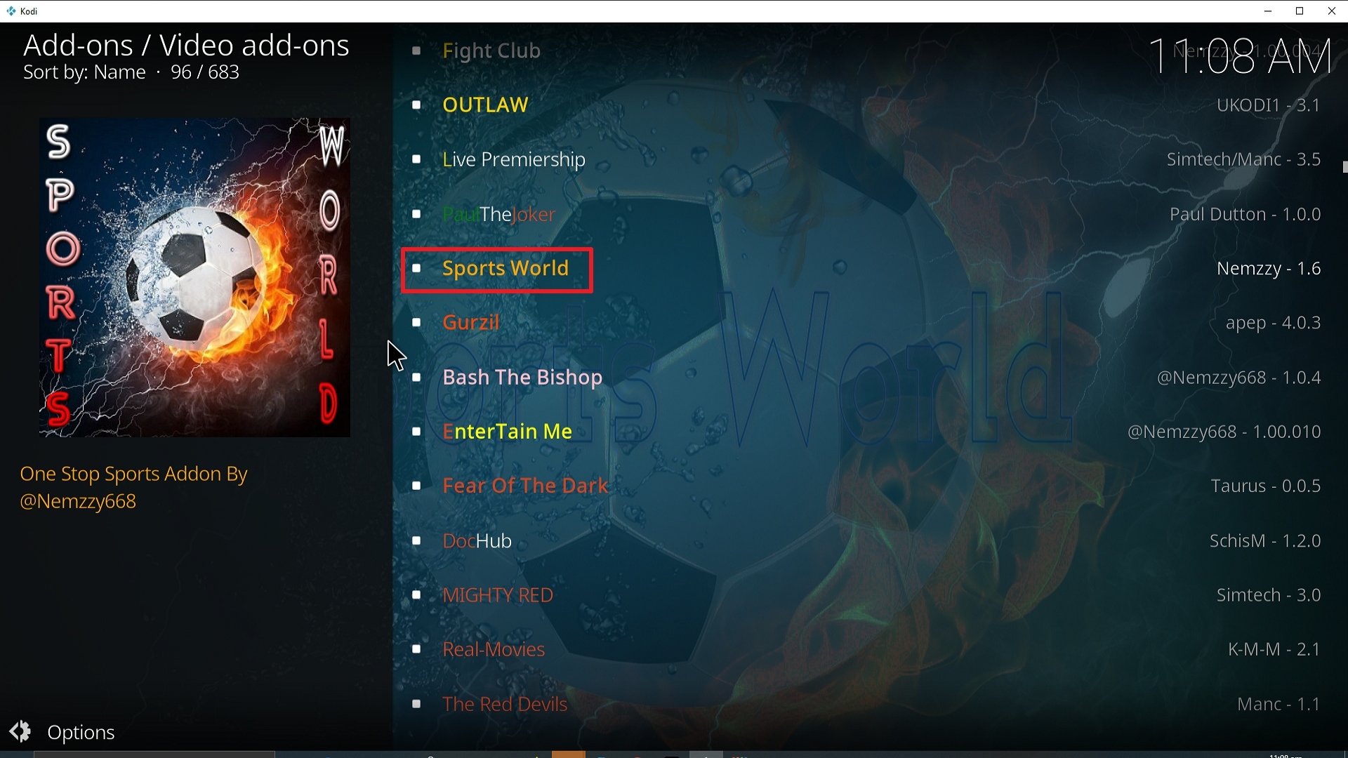 Step 22 Installing Sports World addon on Kodi