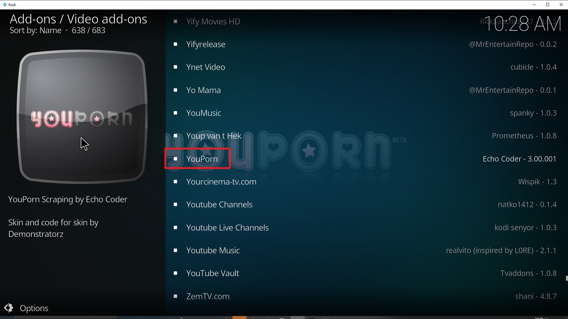 Step 22 Installing YouPorn addon on Kodi