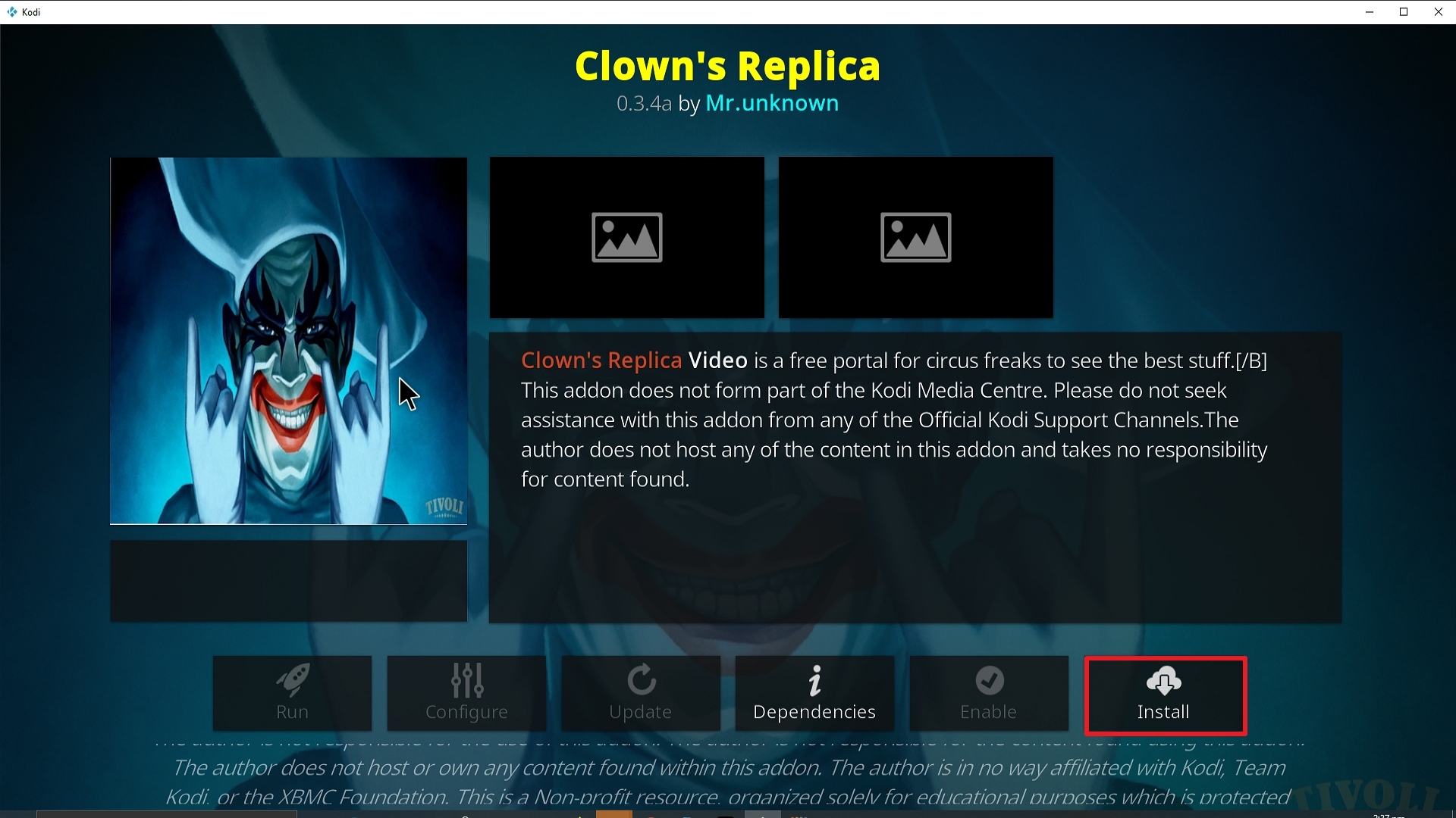 Step 23 Installing Clowns RepLica addon on Kodi