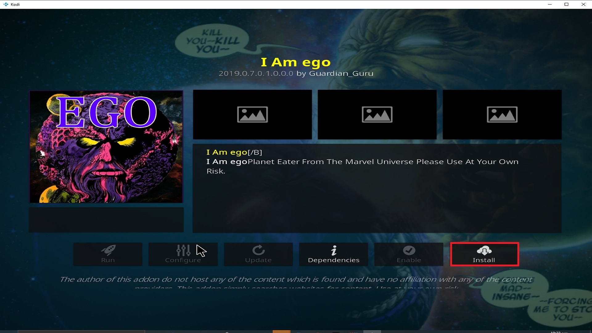 Step 23 Installing I Am Ego addon on Kodi