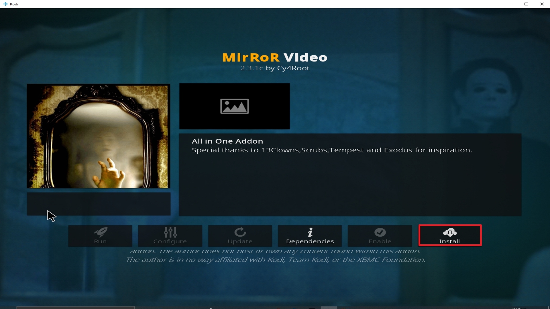 Step 23 Installing Mirror addon on Kodi