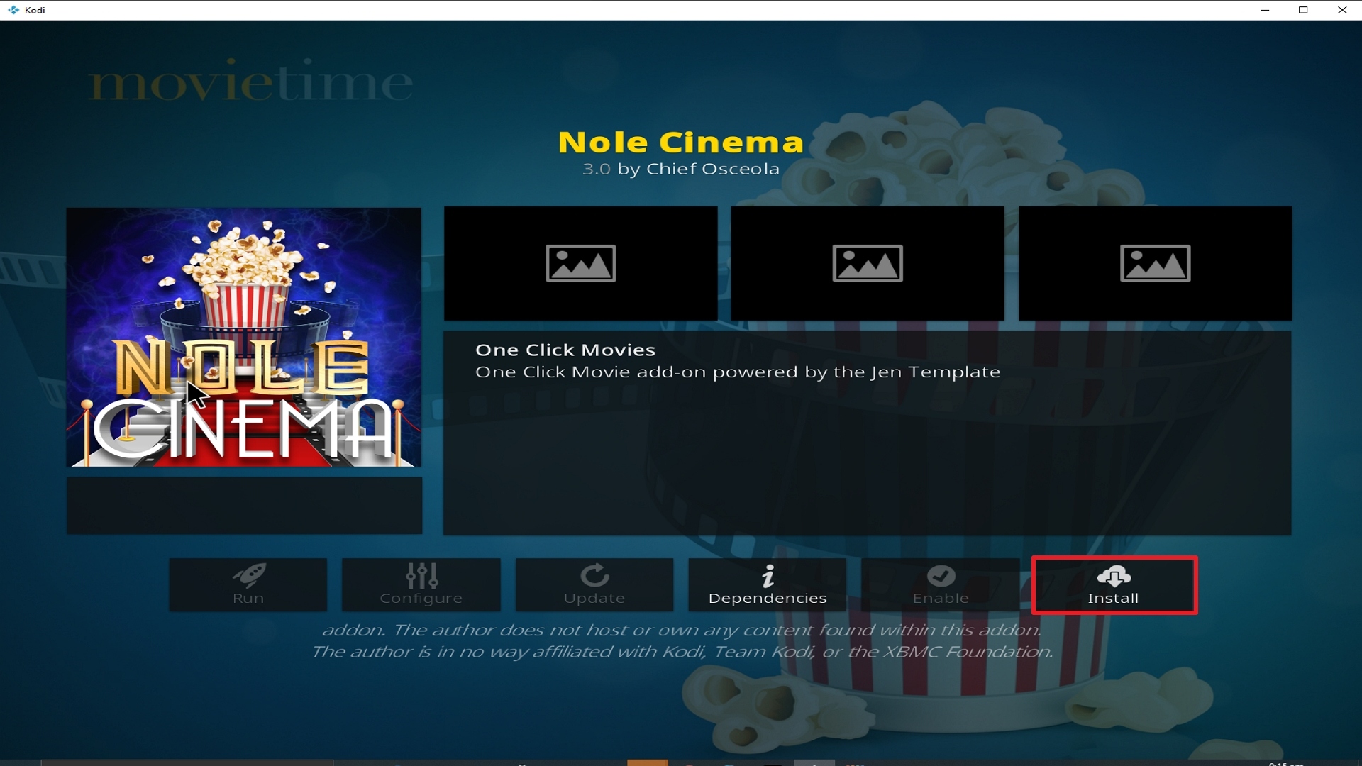 Step 23 Installing Nole Cinema addon on Kodi