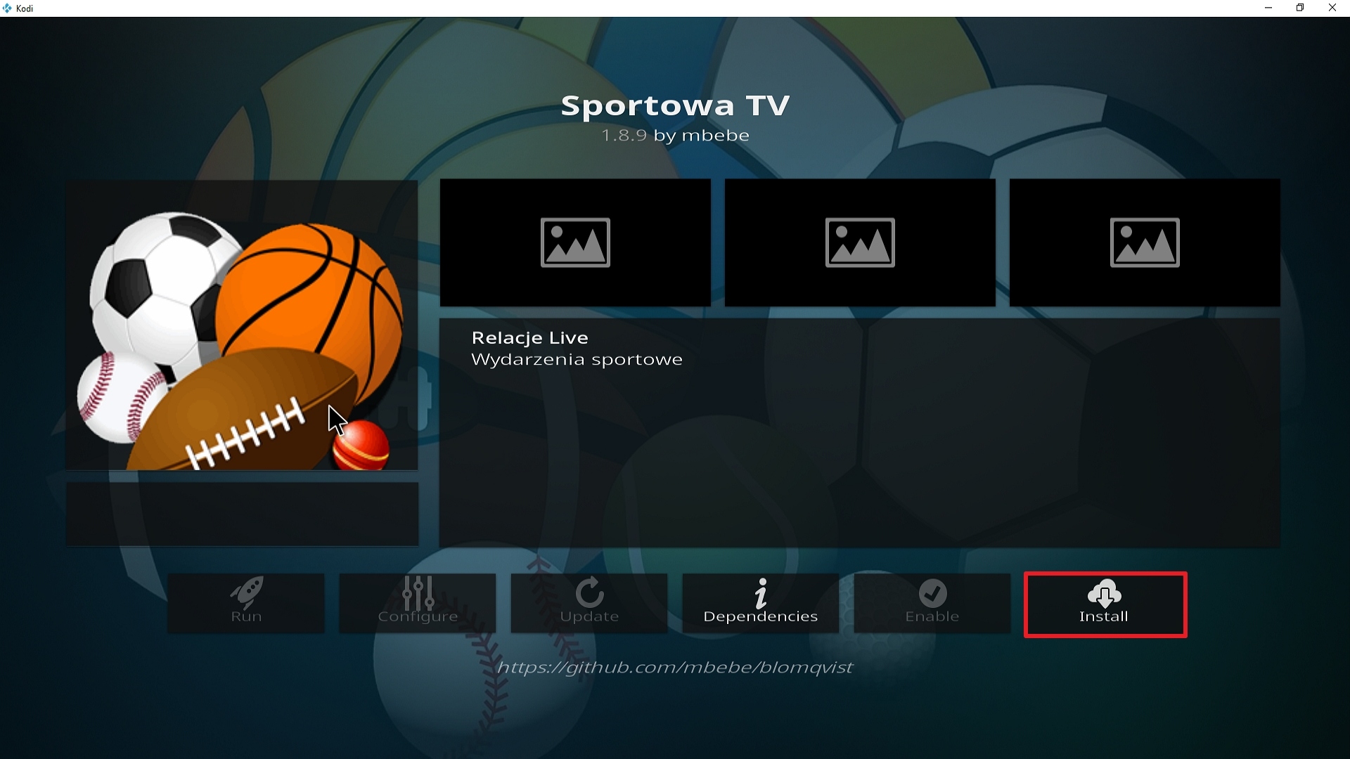 Step 23 Installing Sportowa TV addon on Kodi