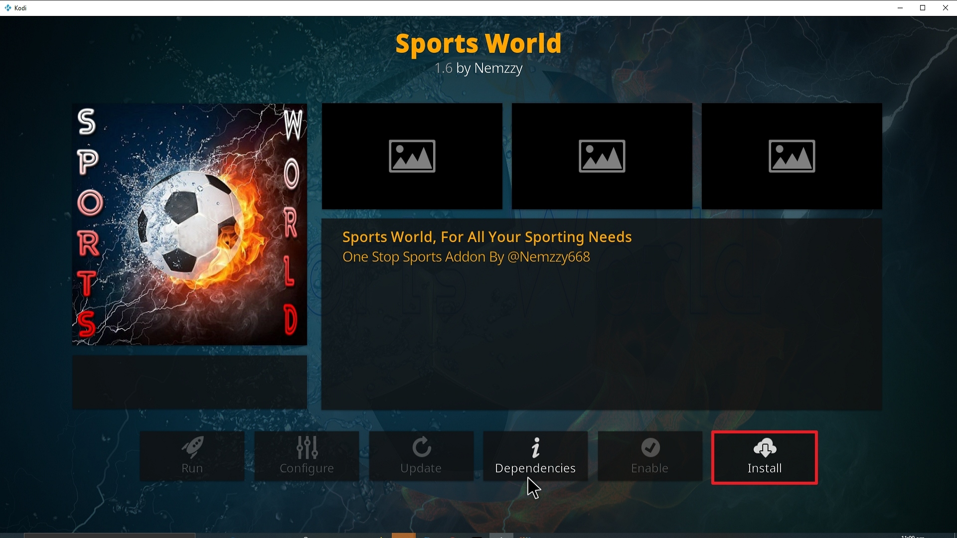 Step 23 Installing Sports World addon on Kodi