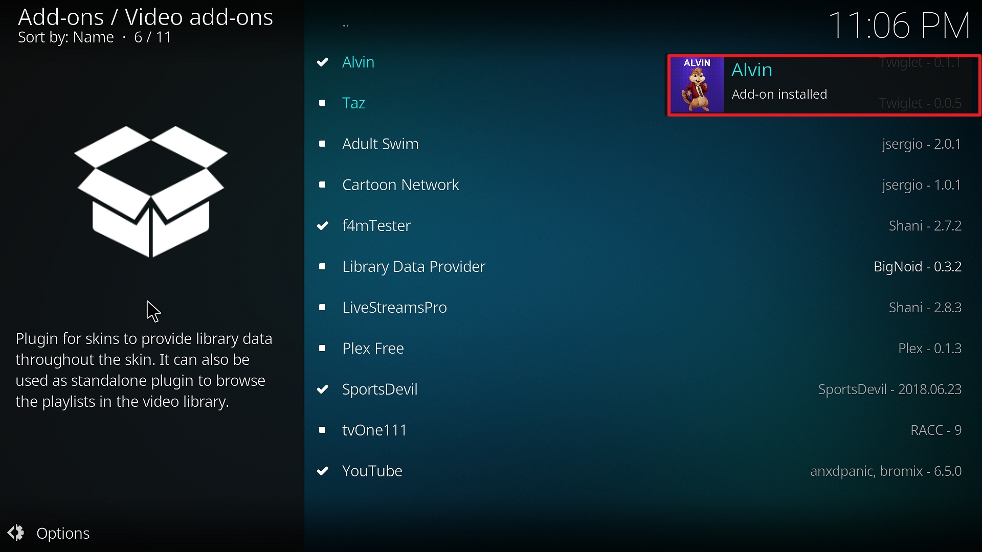 Step 25 Installing Alvin addon on Kodi