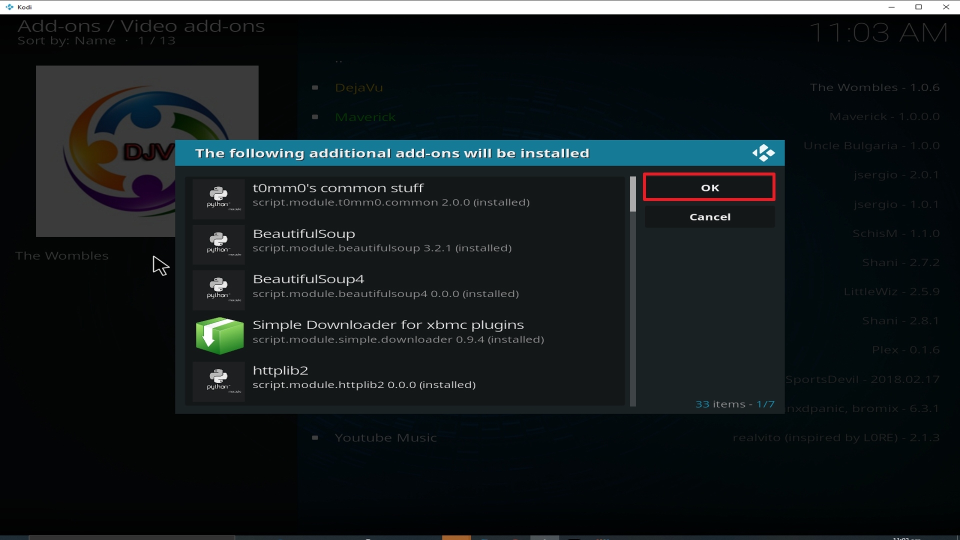 Step 24 Installing Deja Vu addon on Kodi
