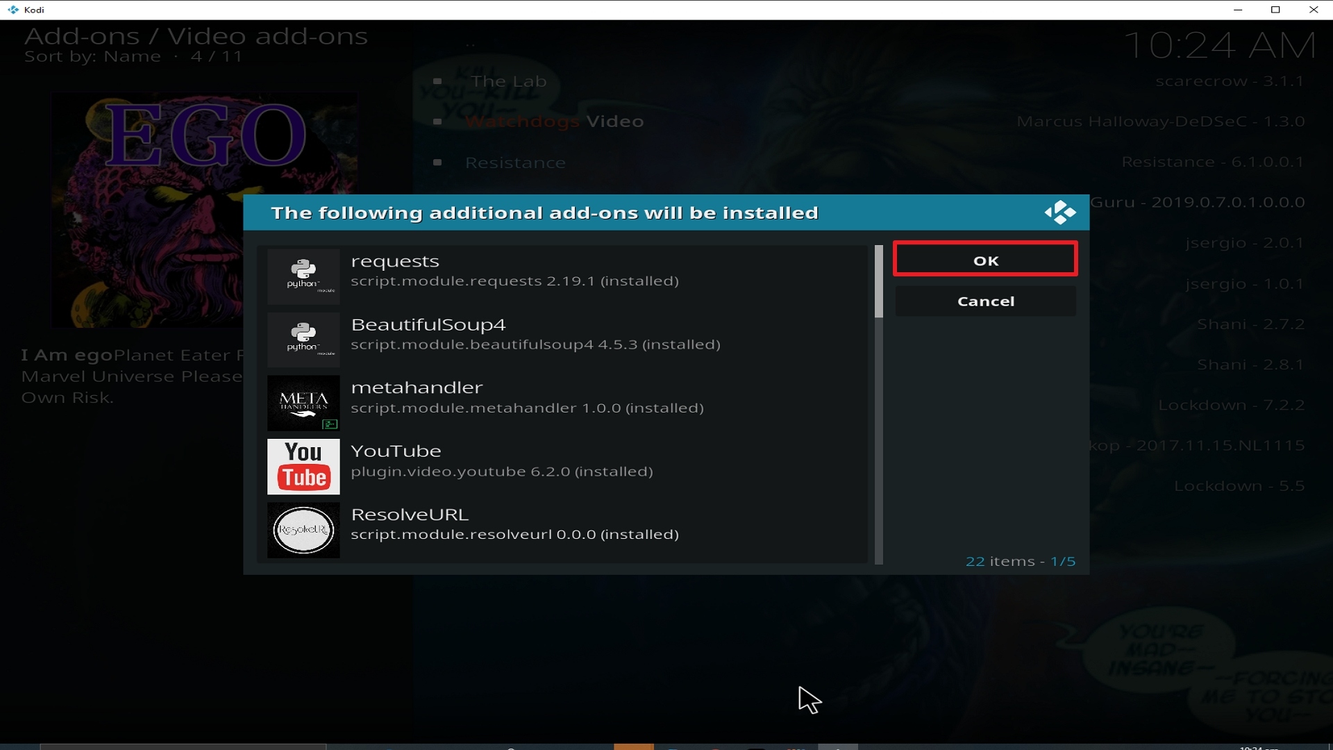 Step 24 Installing I Am Ego addon on Kodi