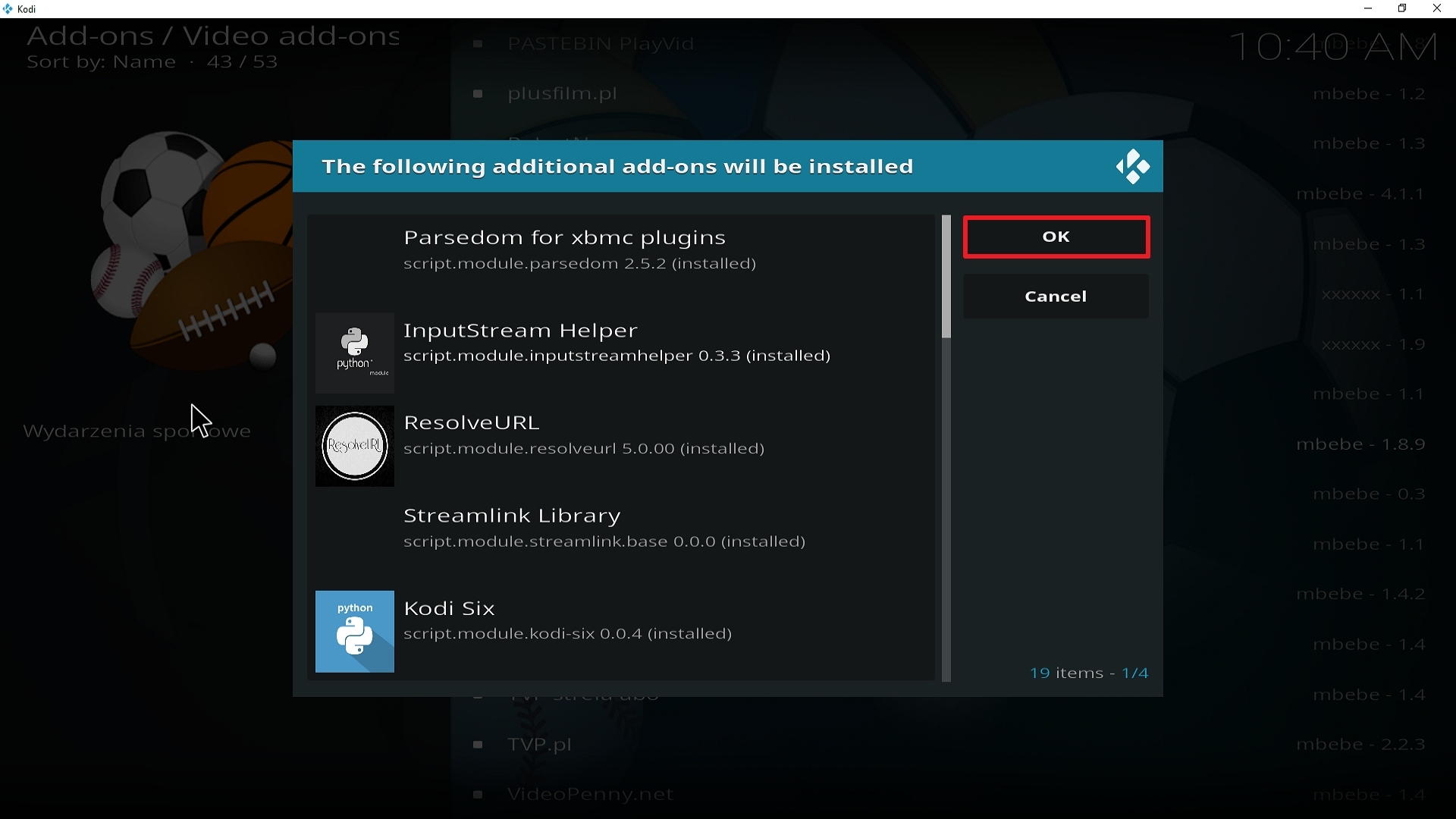 Step 24 Installing Sportowa TV addon on Kodi