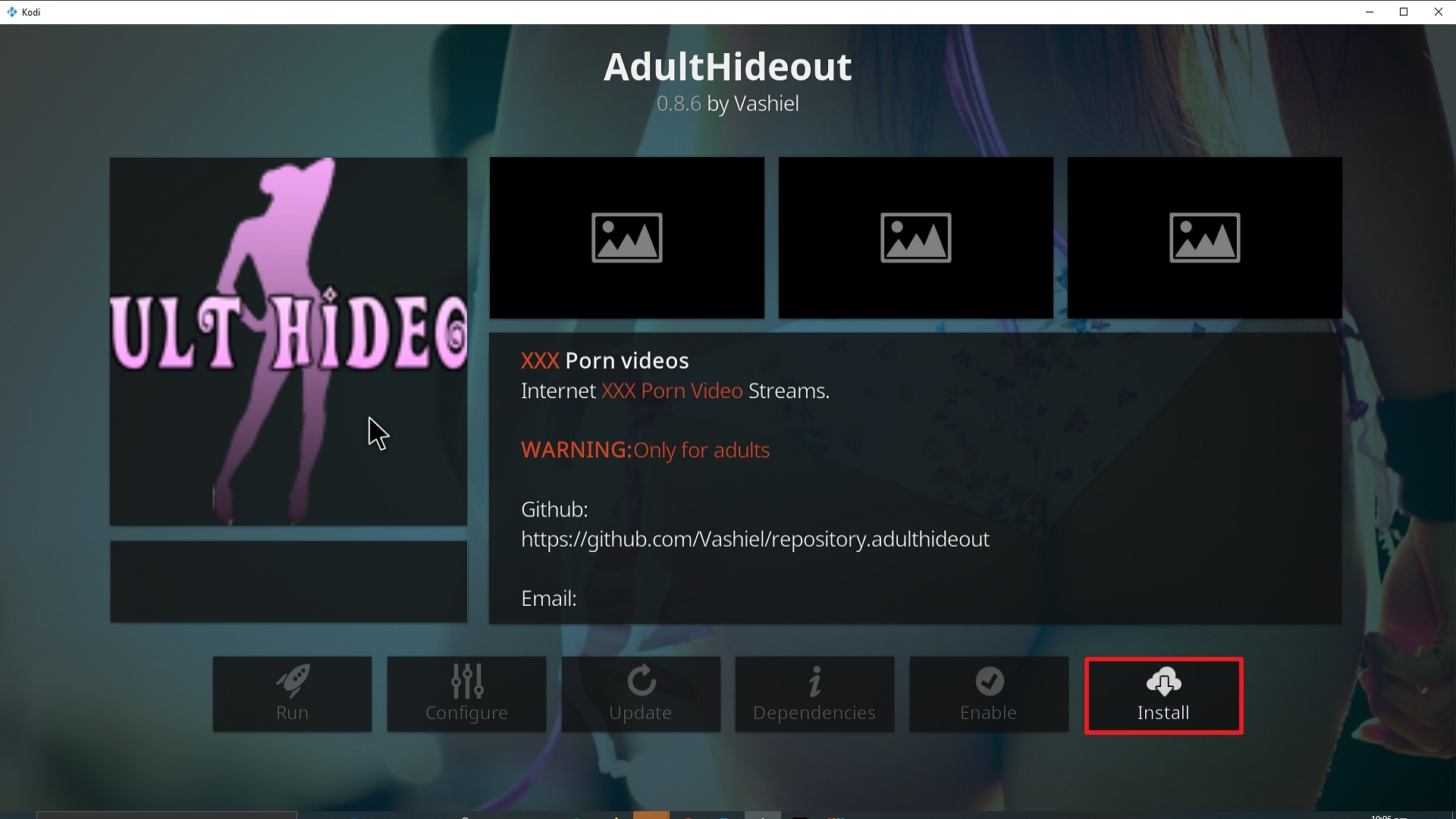 Step 25 Installing Adult Hideout Kodi addon on Kodi