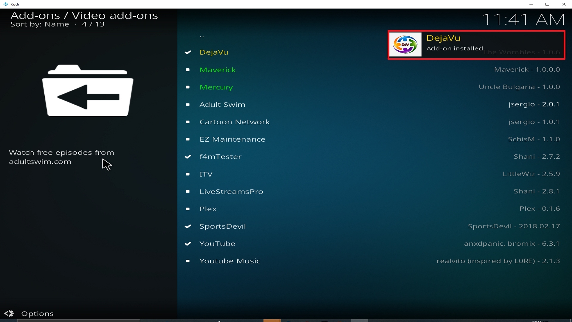 Step 25 Installing Deja Vu addon on Kodi