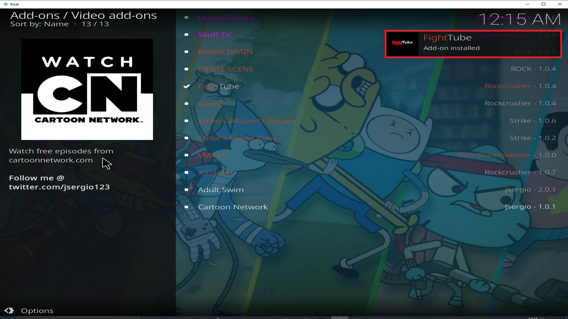 Step 25 Installing Fight Tube addon on Kodi
