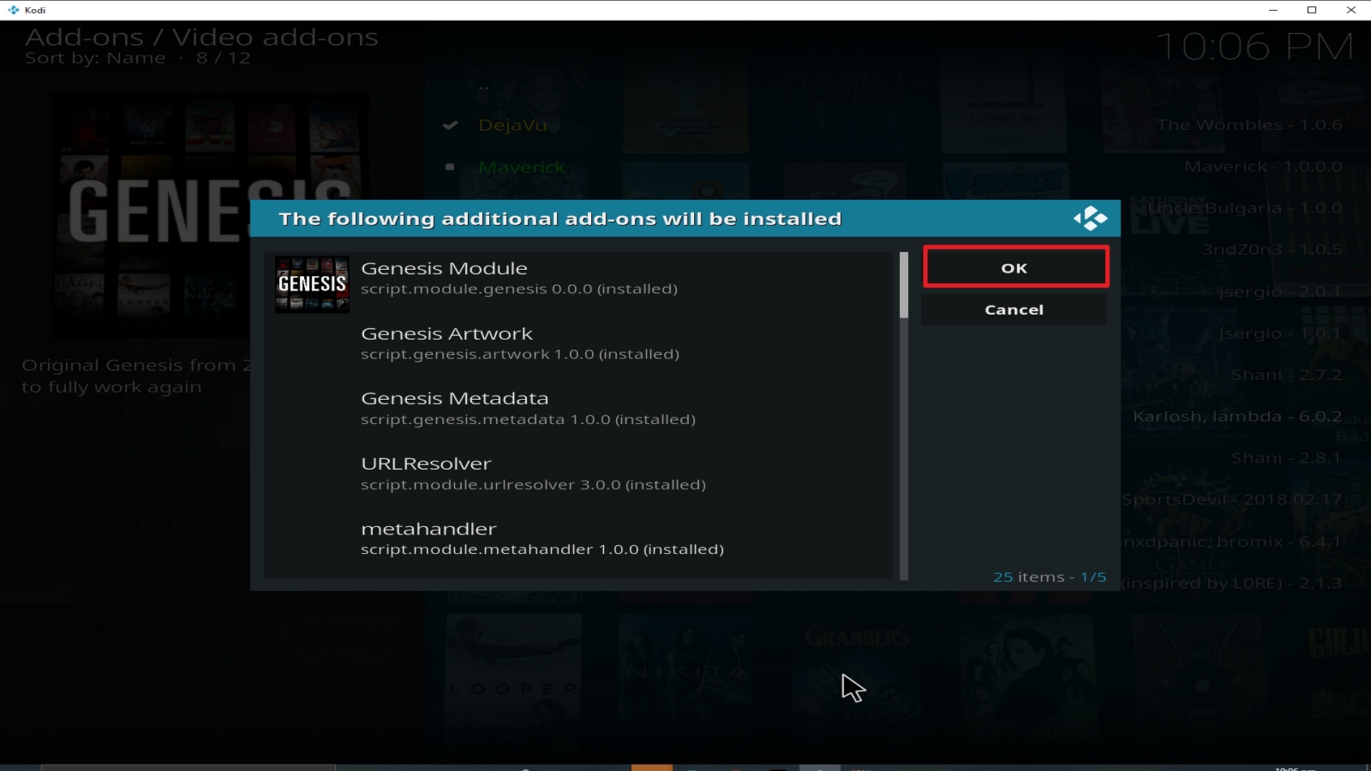 Step 25 Installing Genesis addon on Kodi