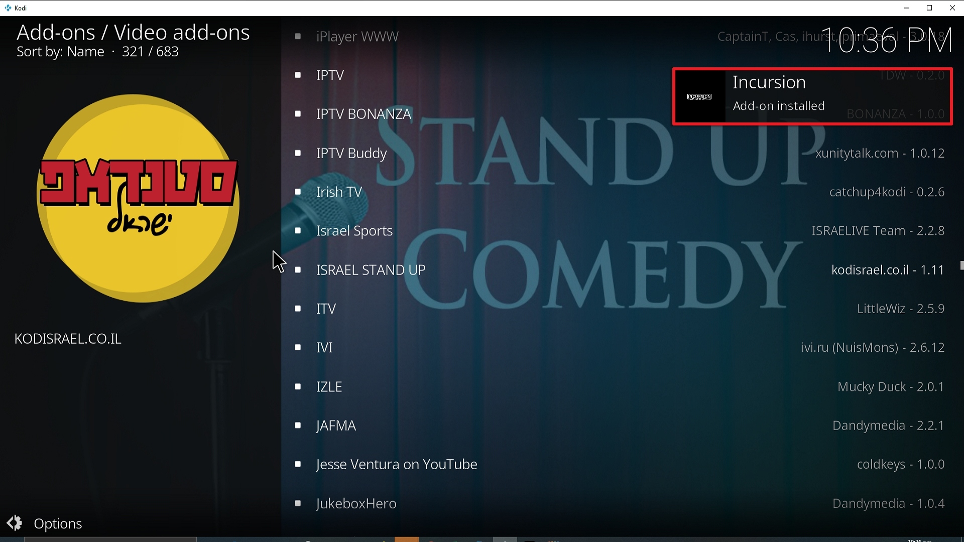 Step 25 Installing Incursion addon on Kodi