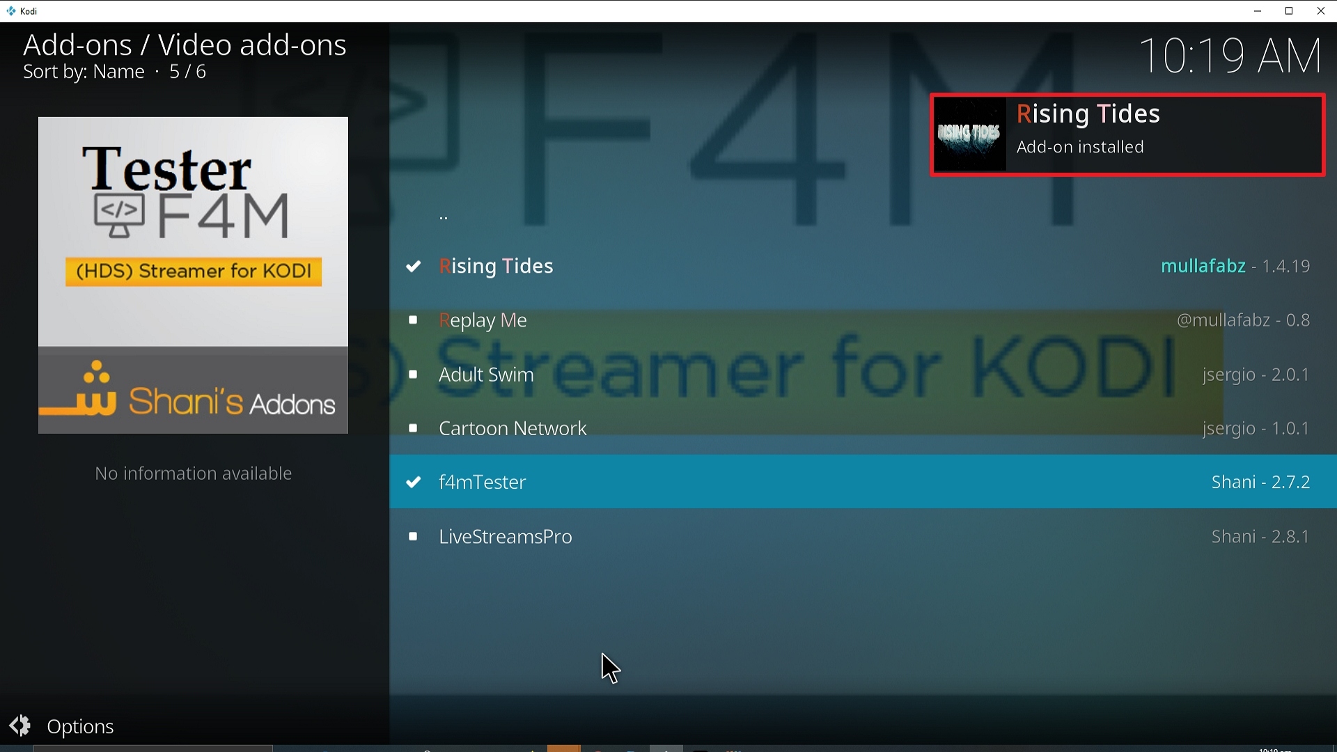 Step 25 Installing Rising Tides addon on Kodi