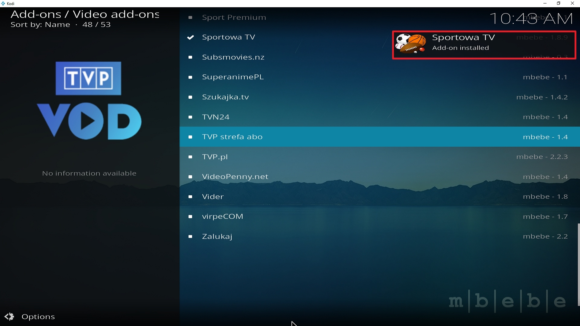 Step 25 Installing Sportowa TV addon on Kodi