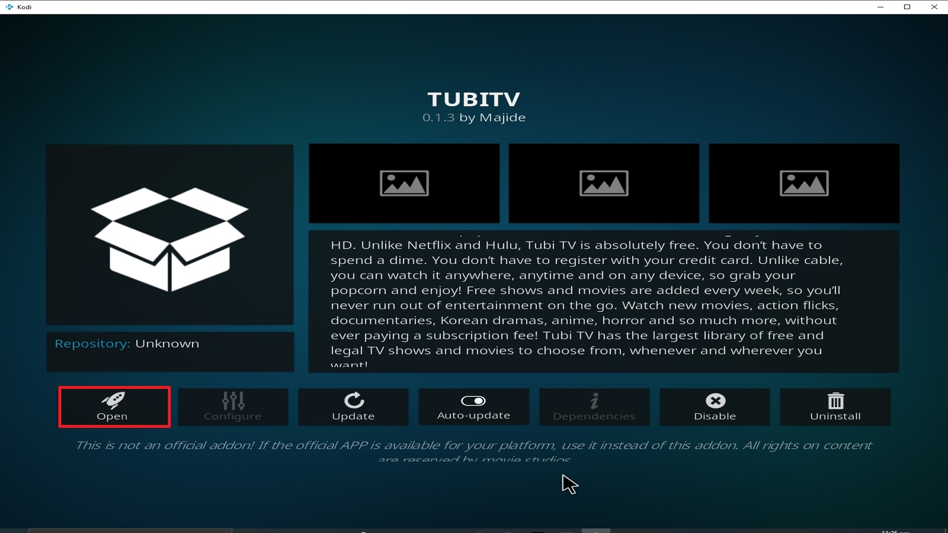 Step 25 Installing Tubi TV addon on Kodi